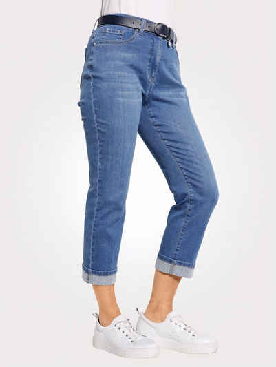 Mona 7/8-Jeans mit fixiertem Umschlag