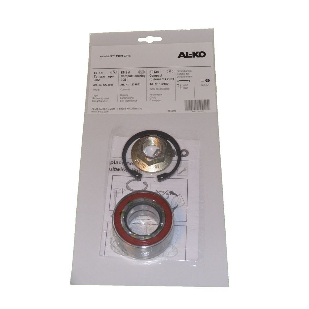 Anhänger Radlager 1224801 Lager 64/34x37 mm + Zubehör - Kompaktlager Ecolager
