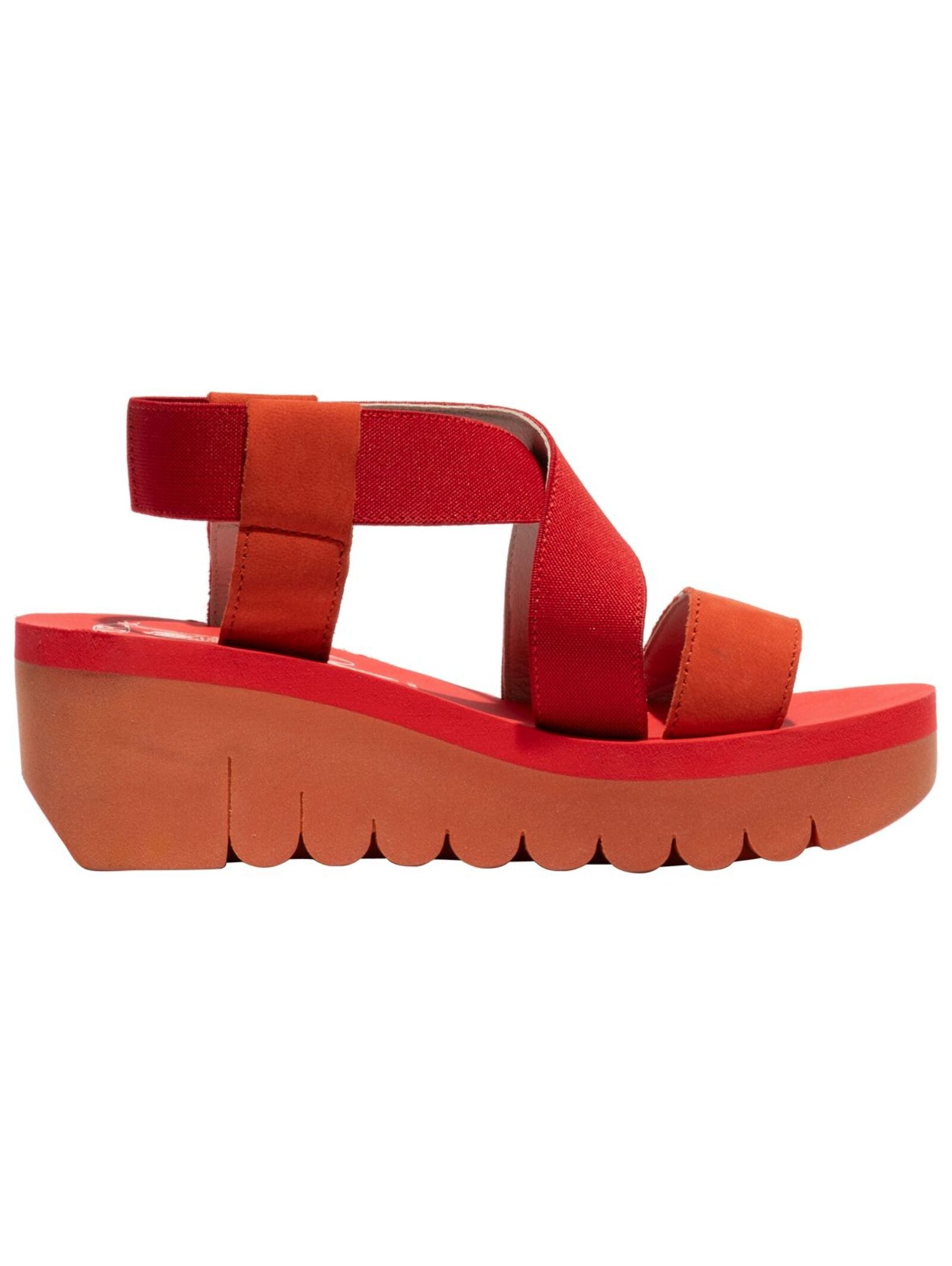 Fly London Fly London Sandalen Leder/Textil Keilsandalette – Bild 4 von 5