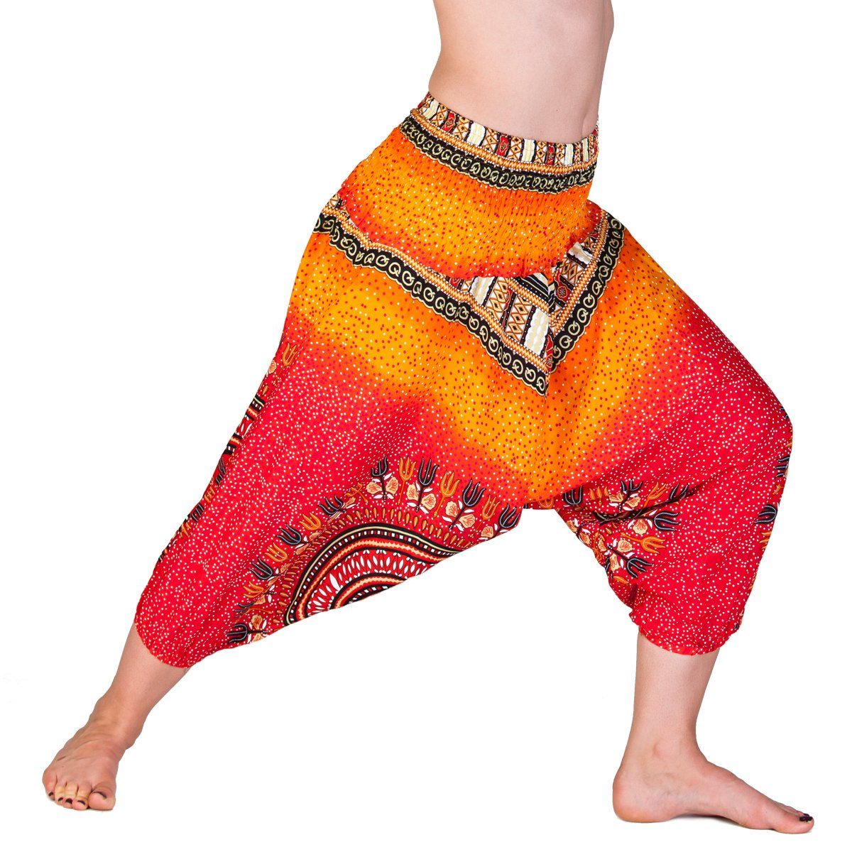PANASIAM Haremshose Aladinhose für Kinder oder als 3/4-Hose Pumphose Freizeithose Haremshose als Caprihose aus hochwertiger natürlicher Viskose
