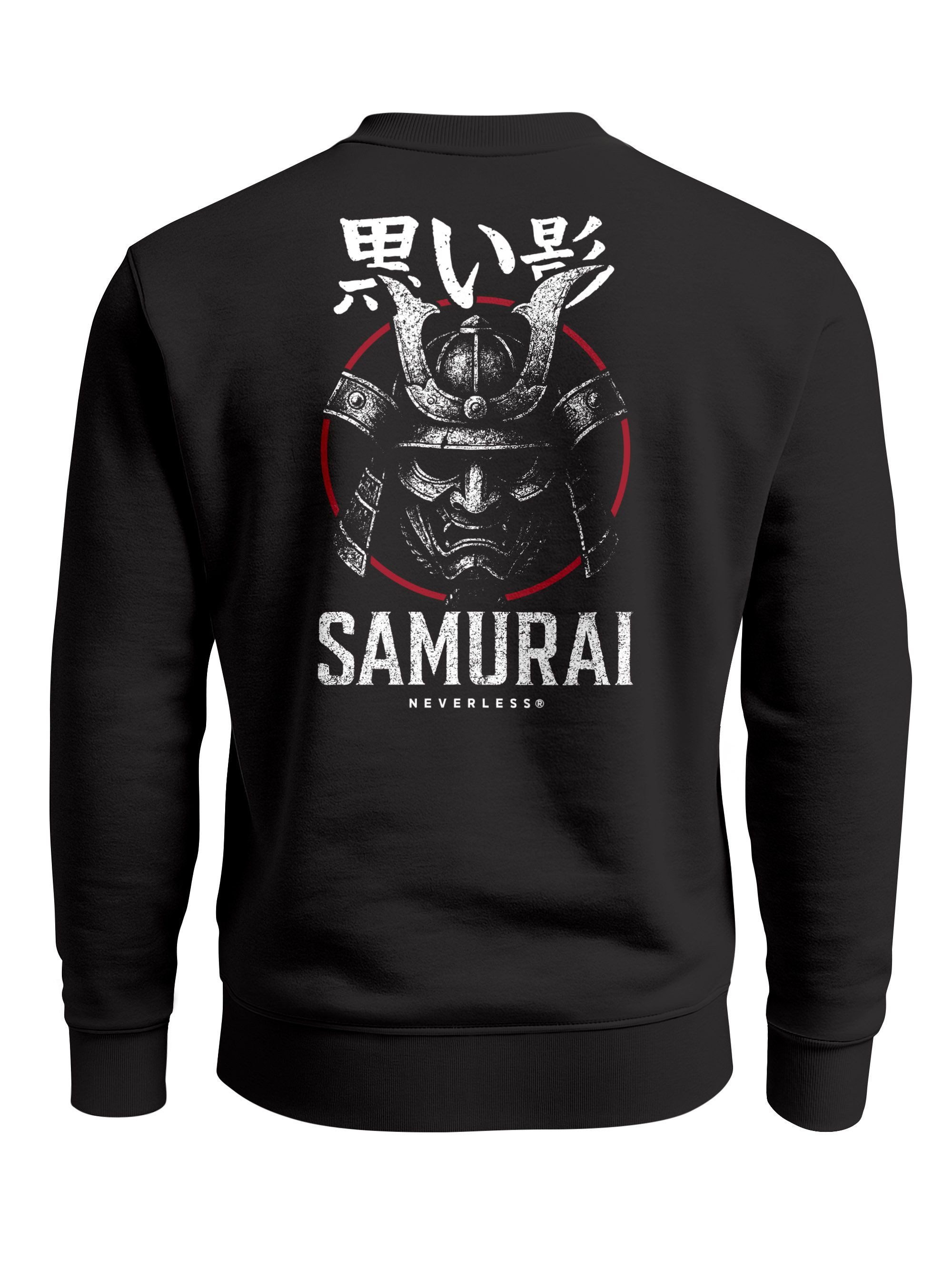 Neverless Sweatshirt Sweatshirt Herren Japan Design mit Samurai Helm Warrio günstig online kaufen