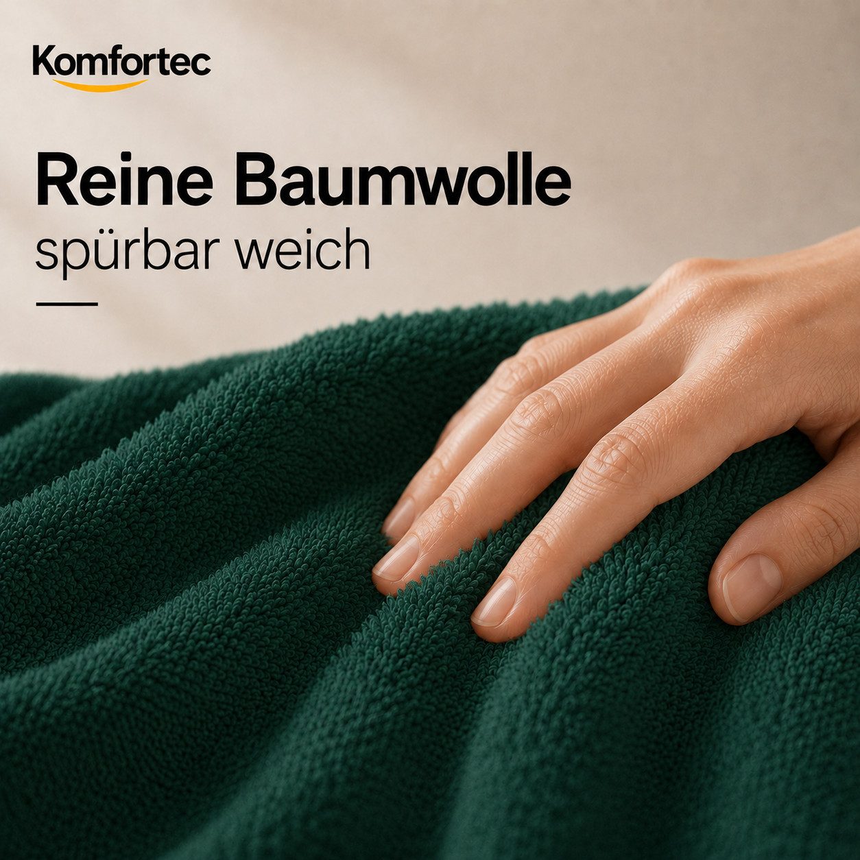 Komfortec Badetücher 70x140 cm, 100% Baumwolle, 470 g/m², Frottee (2-St), Handtücher 70x140 cm Set, Weich – Bild 2 von 5