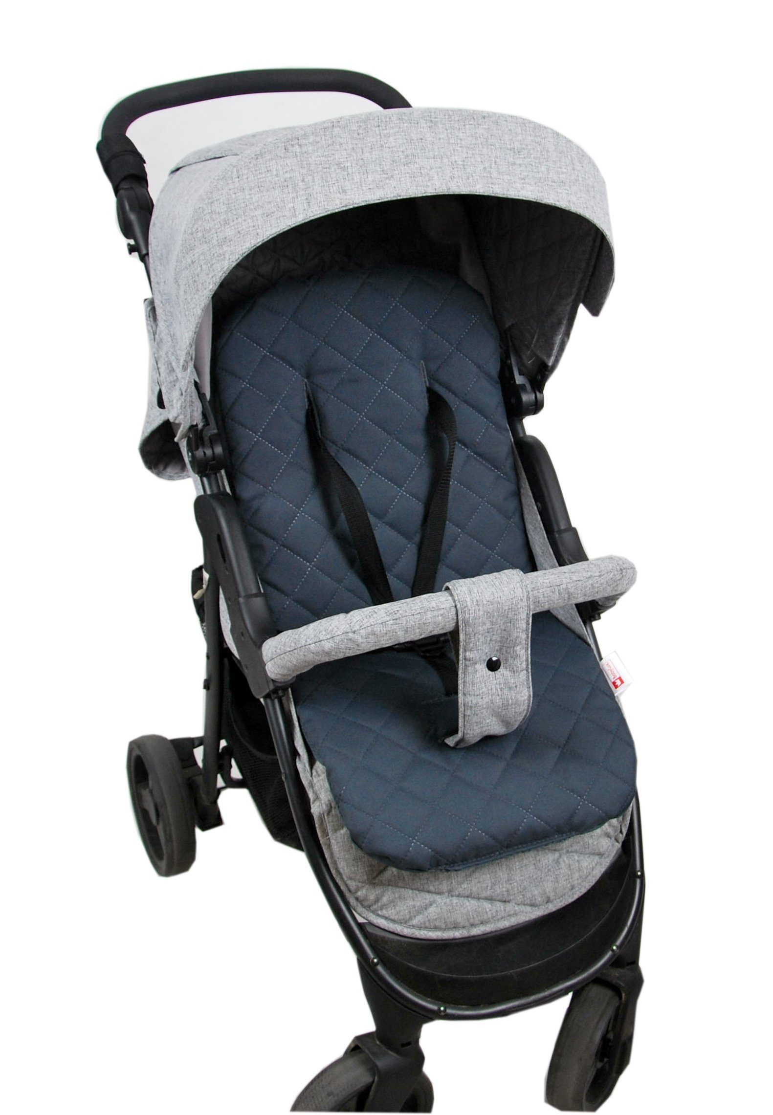 BabyLux Kinderwagenaufsatz Matratze für Kinderwagen 4. Pik Buggy Grau Sitzauflage Babywanne Auflage