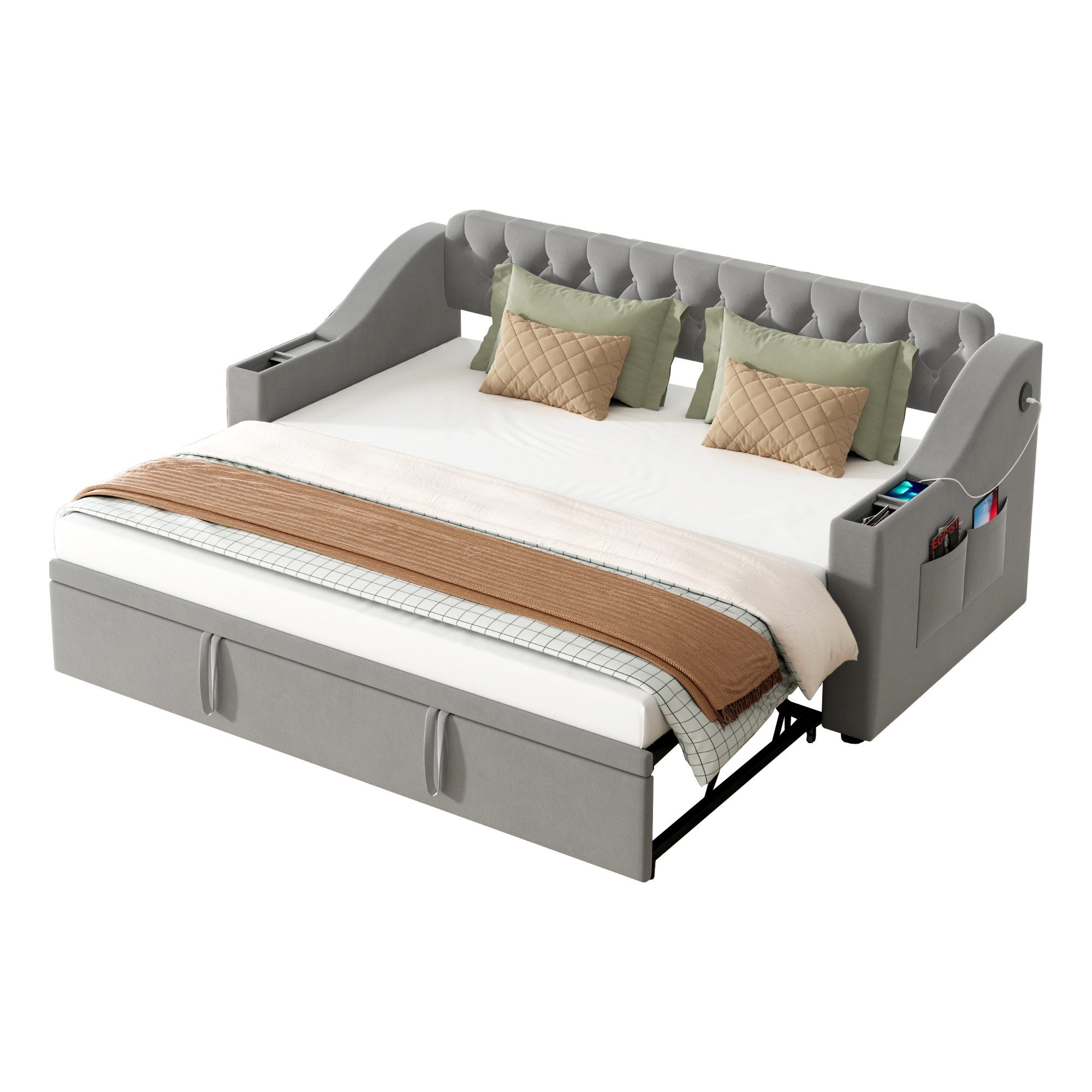 REDOM Polsterbett Doppelbett Schlafsofa (90/180x190 cm günstig online kaufen