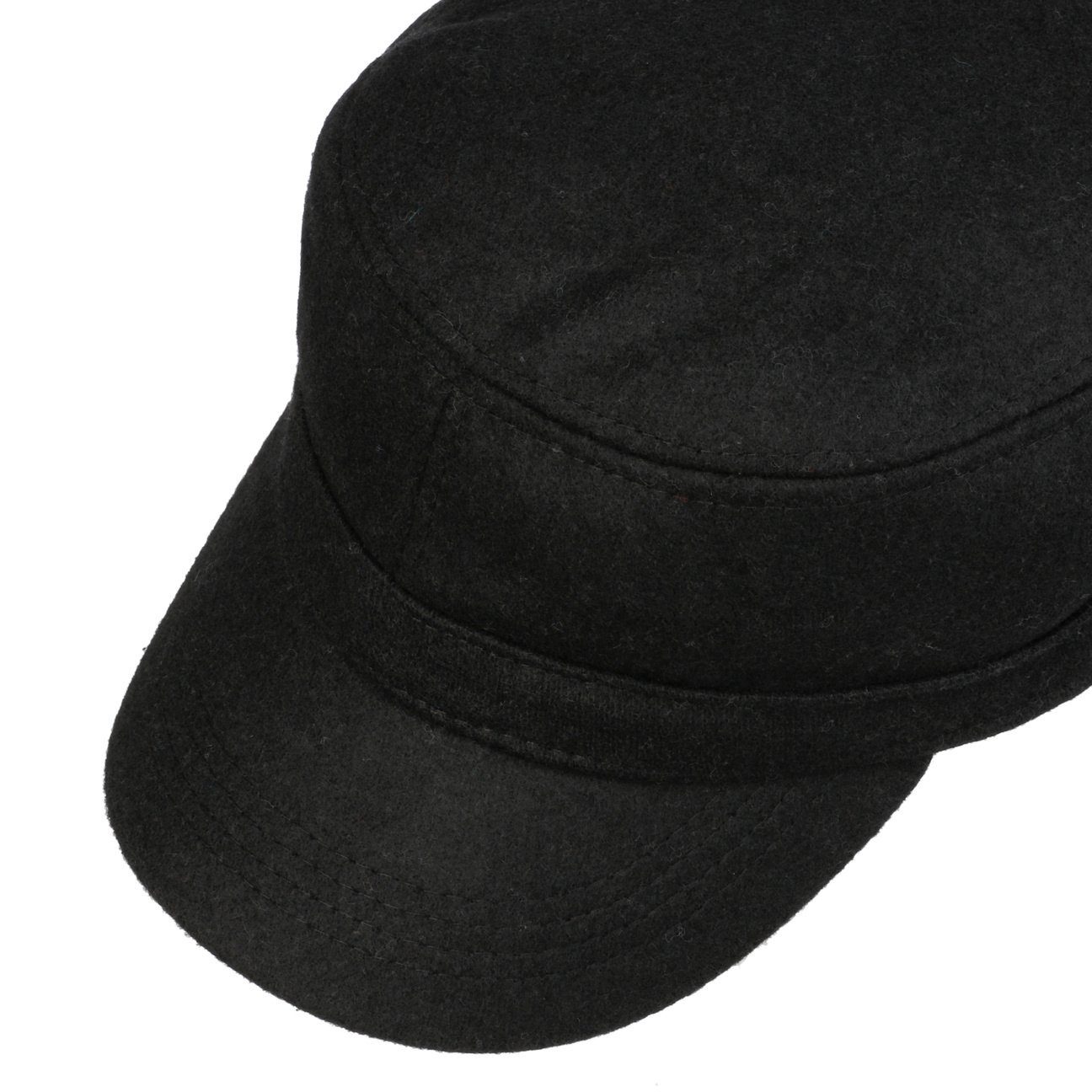 Lipodo Army Cap Schirm Filzcap (1-St) schwarz mit