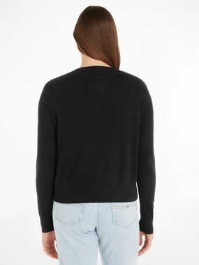 Tommy Jeans V-Ausschnitt-Pullover TJW ESSENTIAL VNECK SWEATER mit Tommy Jeans Markenlabel
