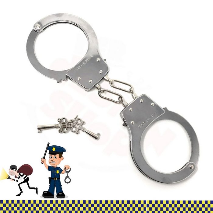 GOLDEN Spielzeug-Polizei Polizei Handschellen Kinder aus Metall Mit Schlüssel