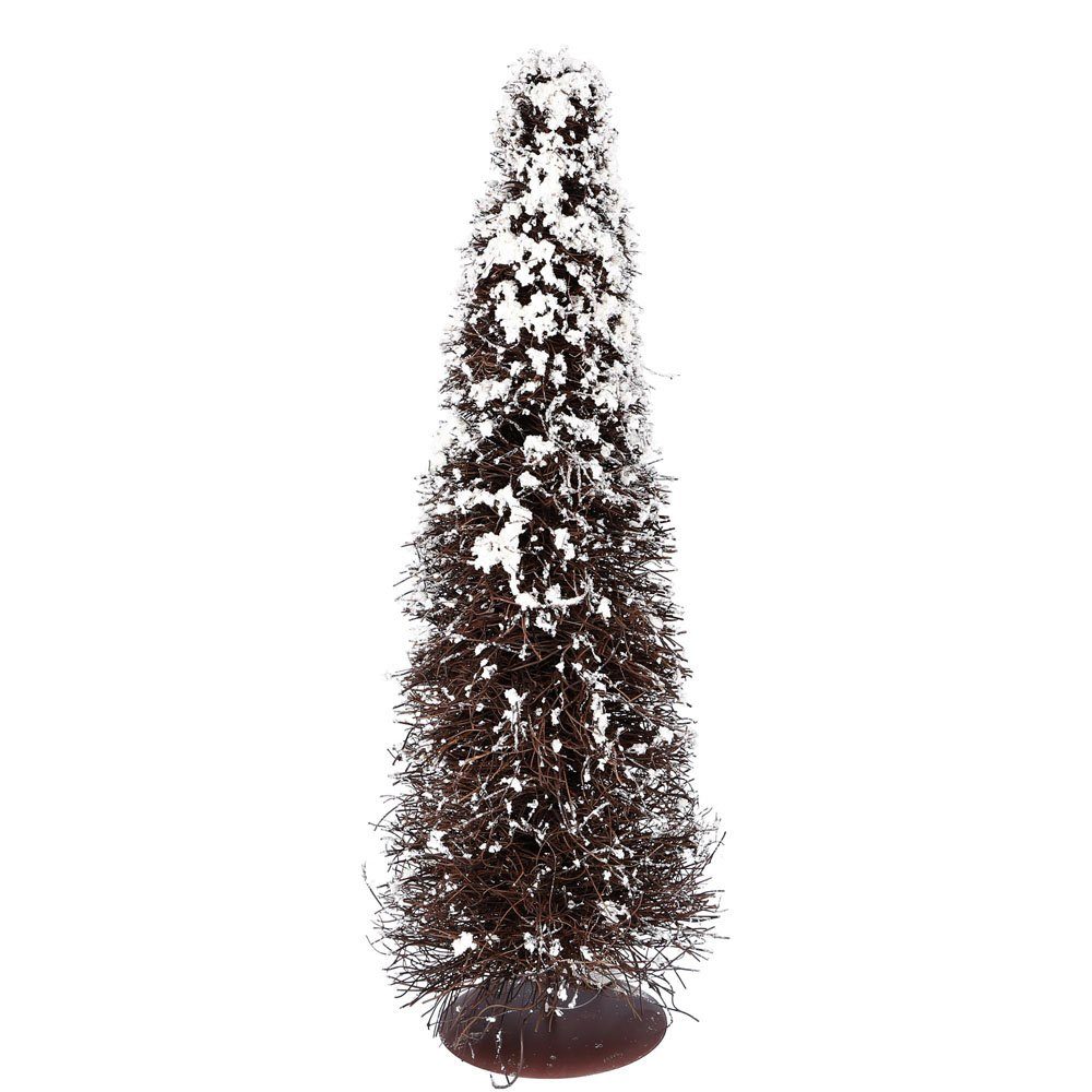 beschneiter FROST Dekotannenbaum braun G Tanne Künstlicher Weihnachtsbaum Naturzweigen Schnee mit aus Vosteen weiß