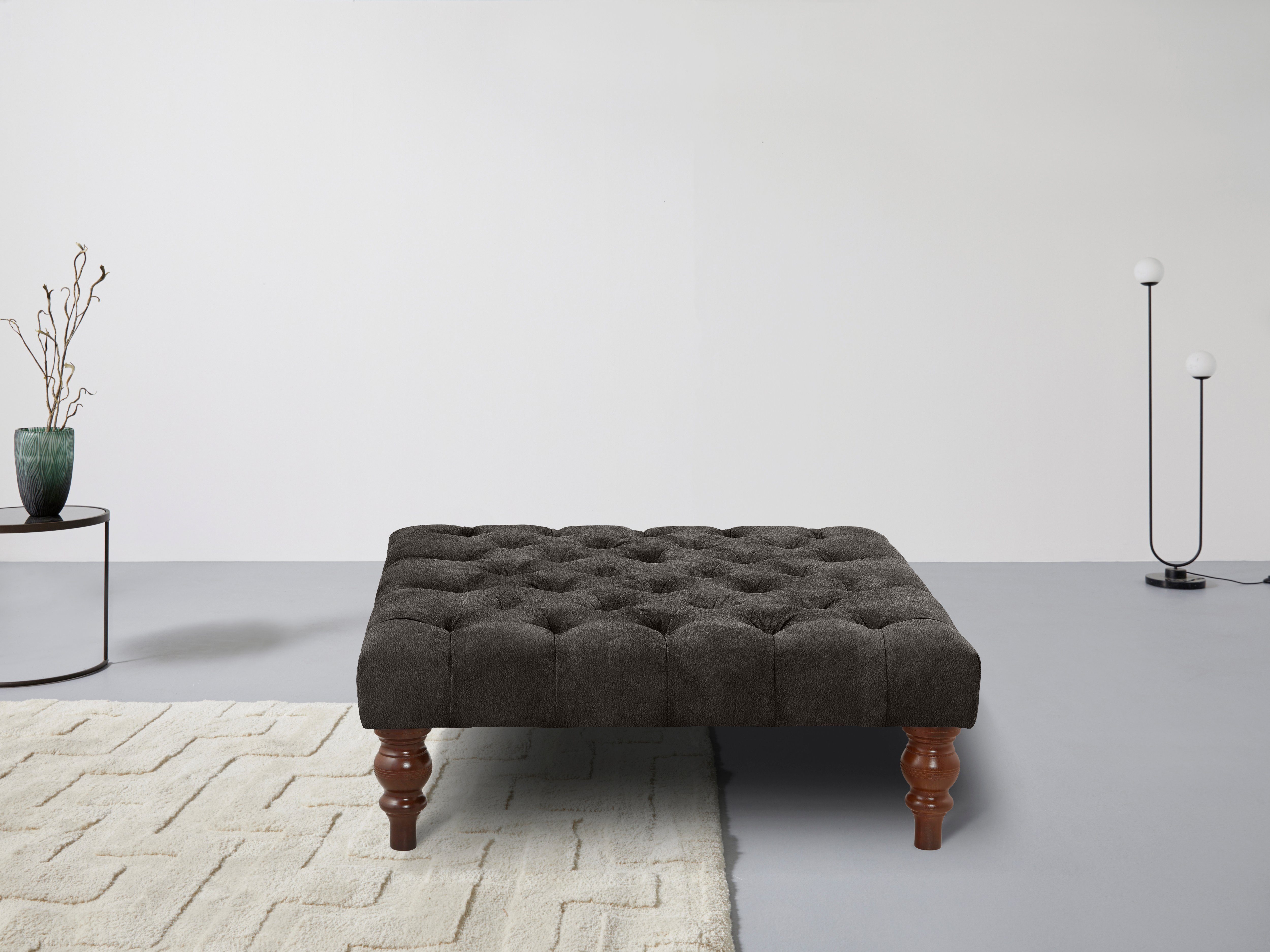 Home affaire Polsterhocker Chesterfield, mit Knopfheftung, auch in Leder