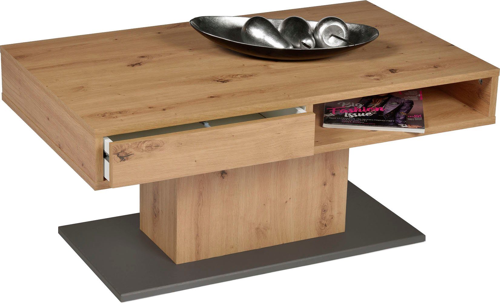 Holz PRO Funktion in Schubkasten Line Eiche Artisan Couchtisch, Dekor, mit aus Push-to-open