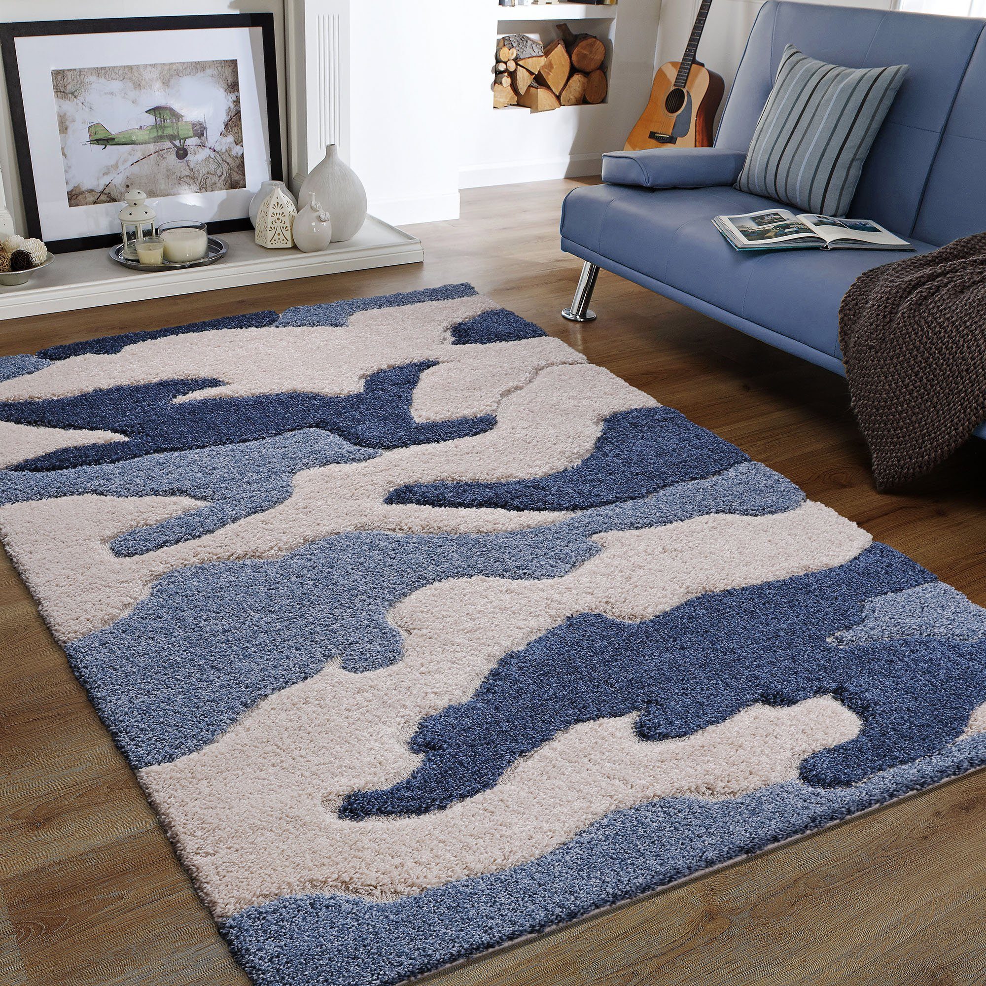 Sanat Hochflor-Teppich Luxus 3508, auch in Rund erhältlich, rechteckig, Höhe: 30 mm, robuster Langflor, weich, Wohnzimmer, Schlafzimmer