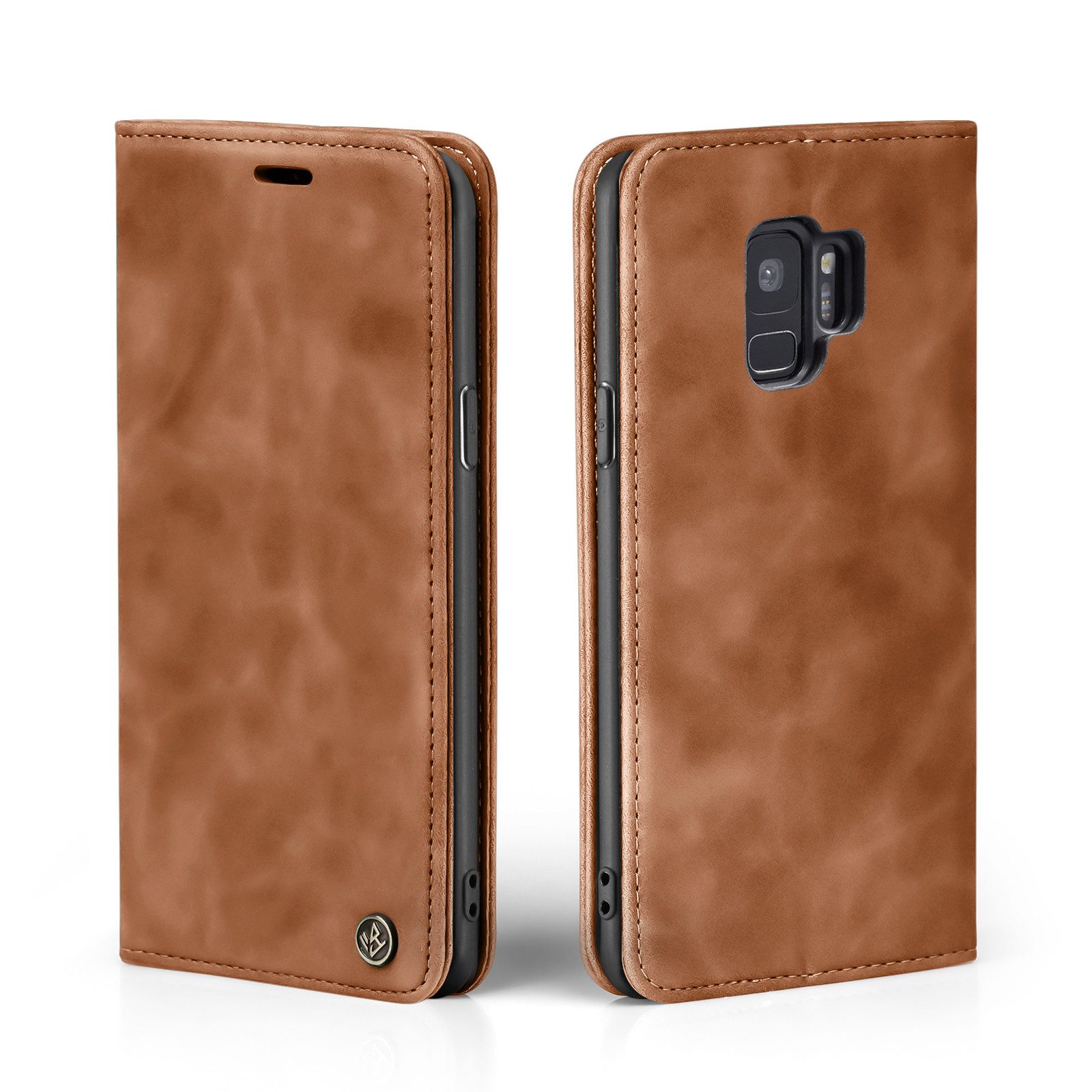 Tec-Expert Handyhülle Tasche Hülle für Samsung Galaxy S9 5.8 Zoll, 5.8, Cover Klapphülle Case mit Kartenfach Fliphülle aufstellbar