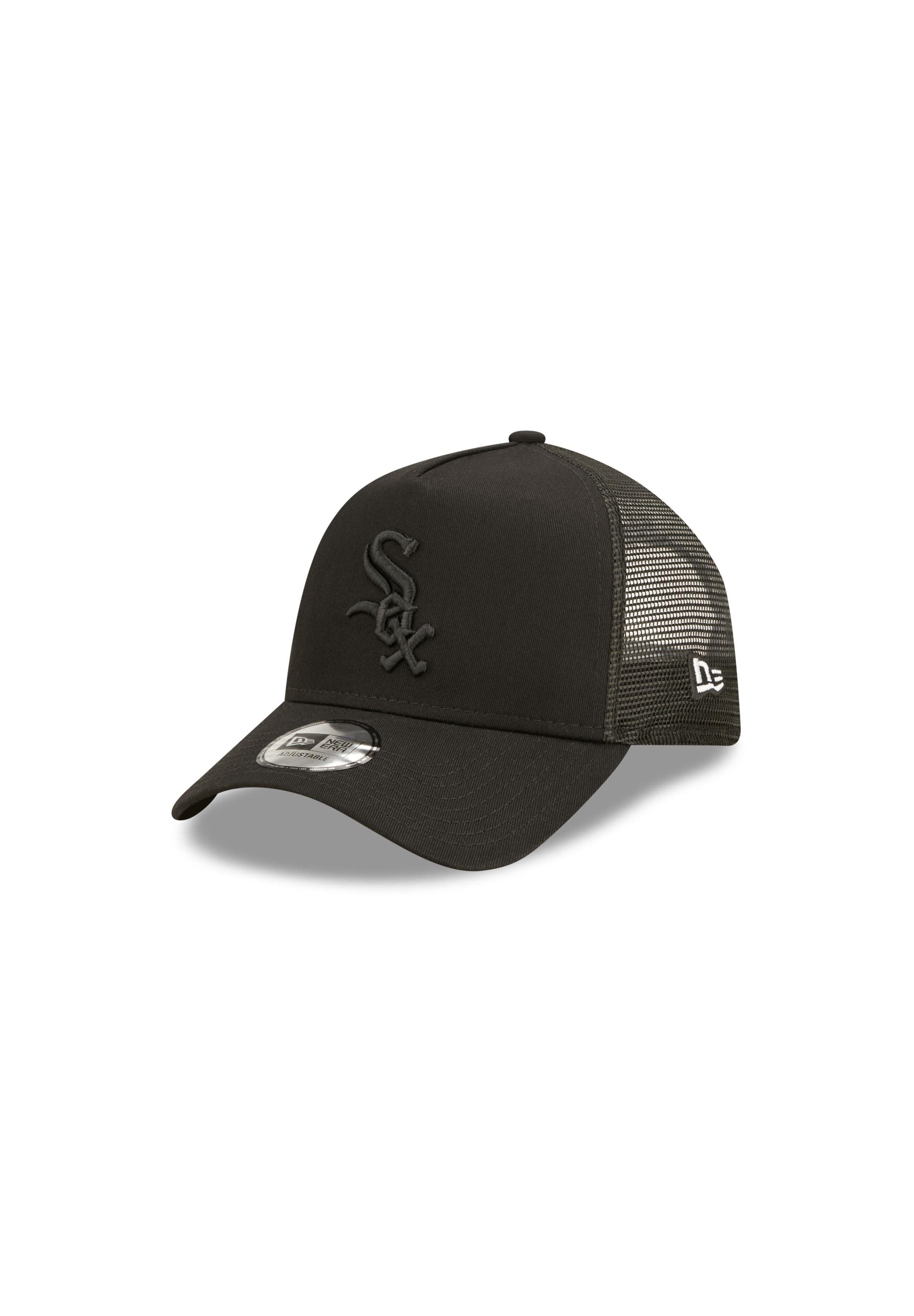 Baseball Cap Chicago White Sox MLB Tonal Mesh Black A-Frame Adjustable Trucker Cap