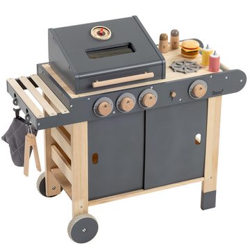 howa Kinder-Grill Maxi, Kinder BBQ Grill aus Holz mit 25 tlg. Zubehör