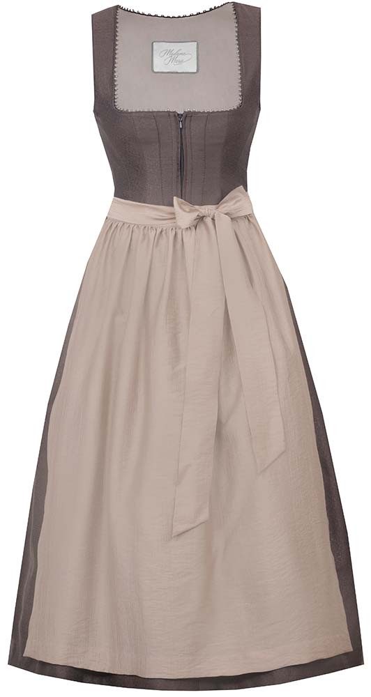 Madame Marie Dirndl Dirndl Lirael 80cm Länge lakritz taupe