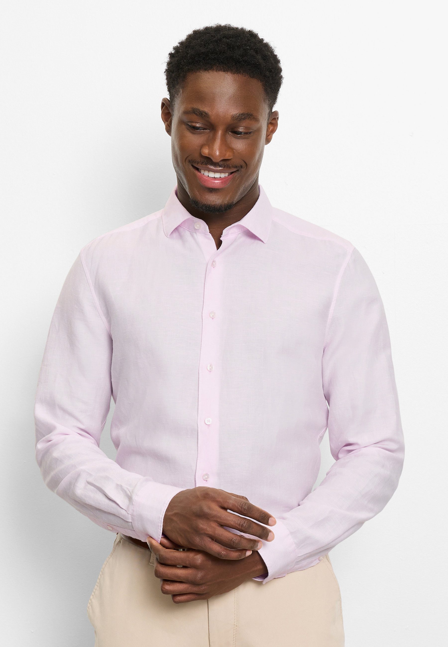 OLYMP Businesshemd OLYMP Level Five garment washed, body fit, Kent