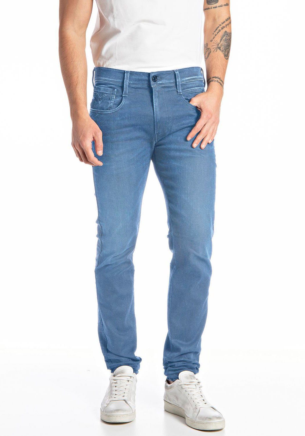 Slim-fit-Jeans light ANBASS Replay blue