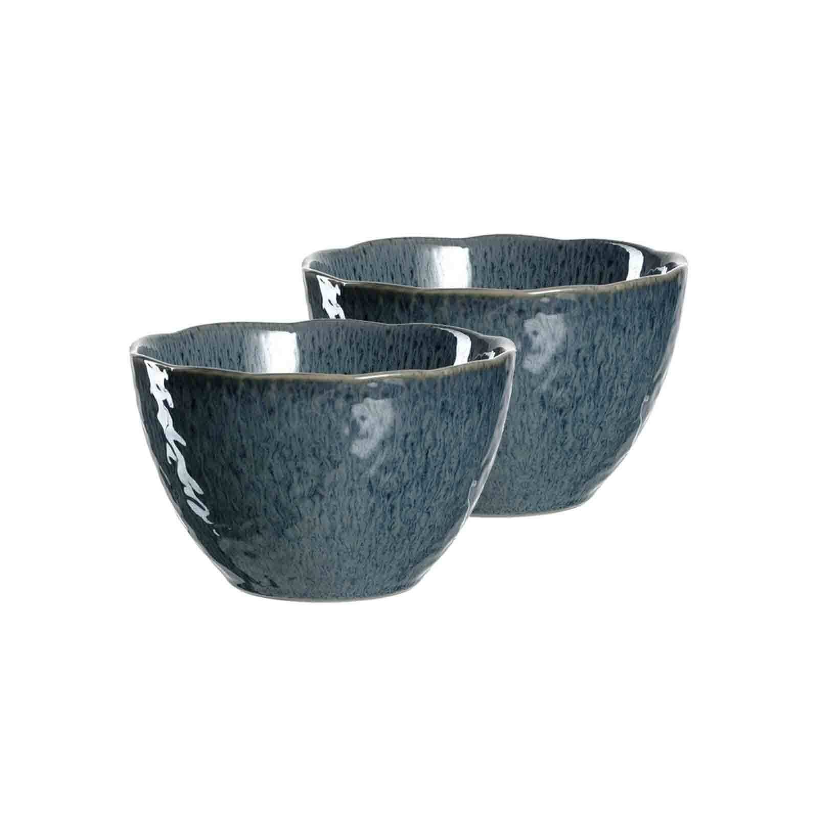 (2x Matera 2er LEONARDO 15.3 Keramikschalen Blau 2-tlg) Keramik, cm ø Keramikschale, Schale Set,