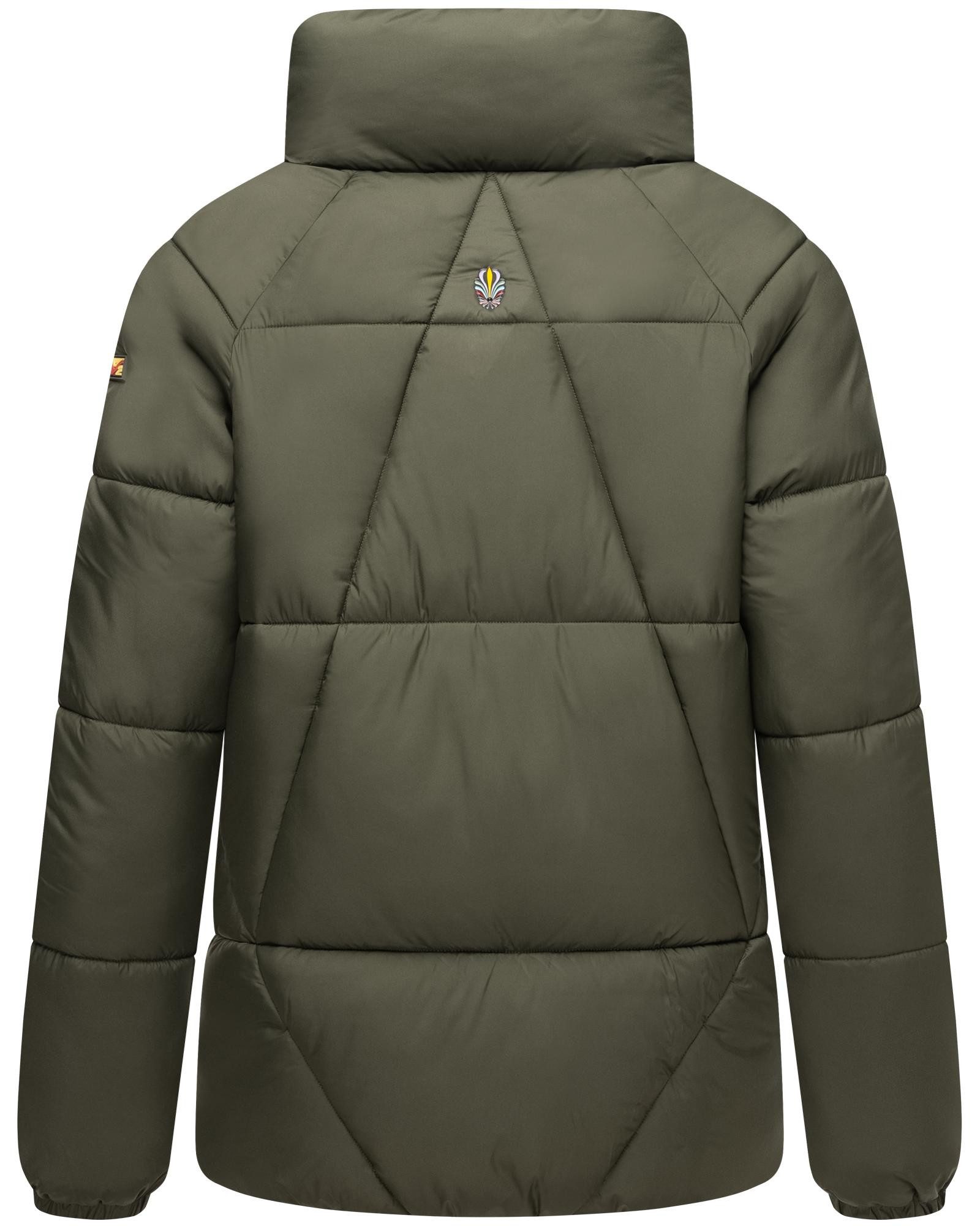 Navahoo Steppjacke Schokolinaa 14 Winterjacke mit modischer Steppung & hohem Kragen