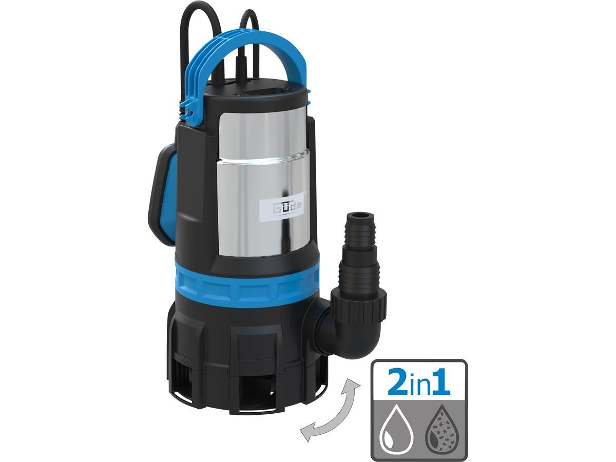 Güde Gartenpumpe GS 750.1 2in1, 750 W, 16.500 l/h max Födermenge, 9 m ma. Förderhöhe