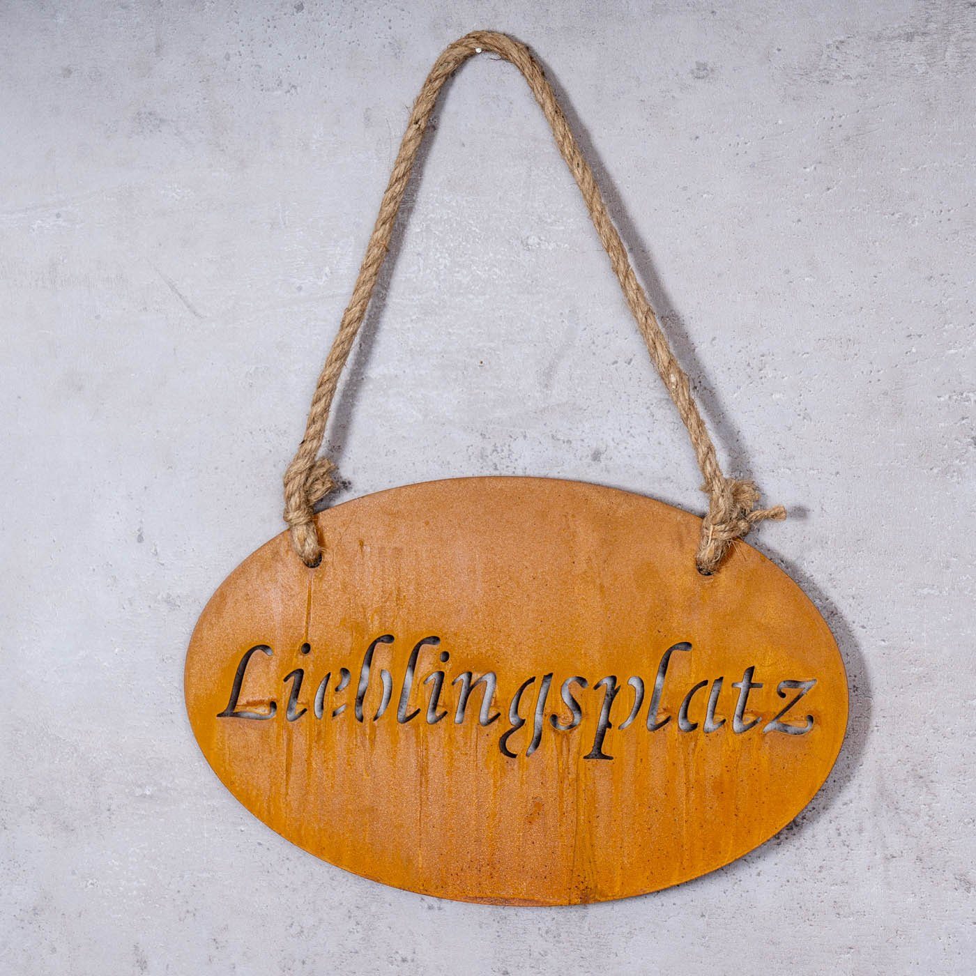 Levandeo® Metallbild, Schild Lieblingsplatz 30x18cm Garten-Deko günstig online kaufen