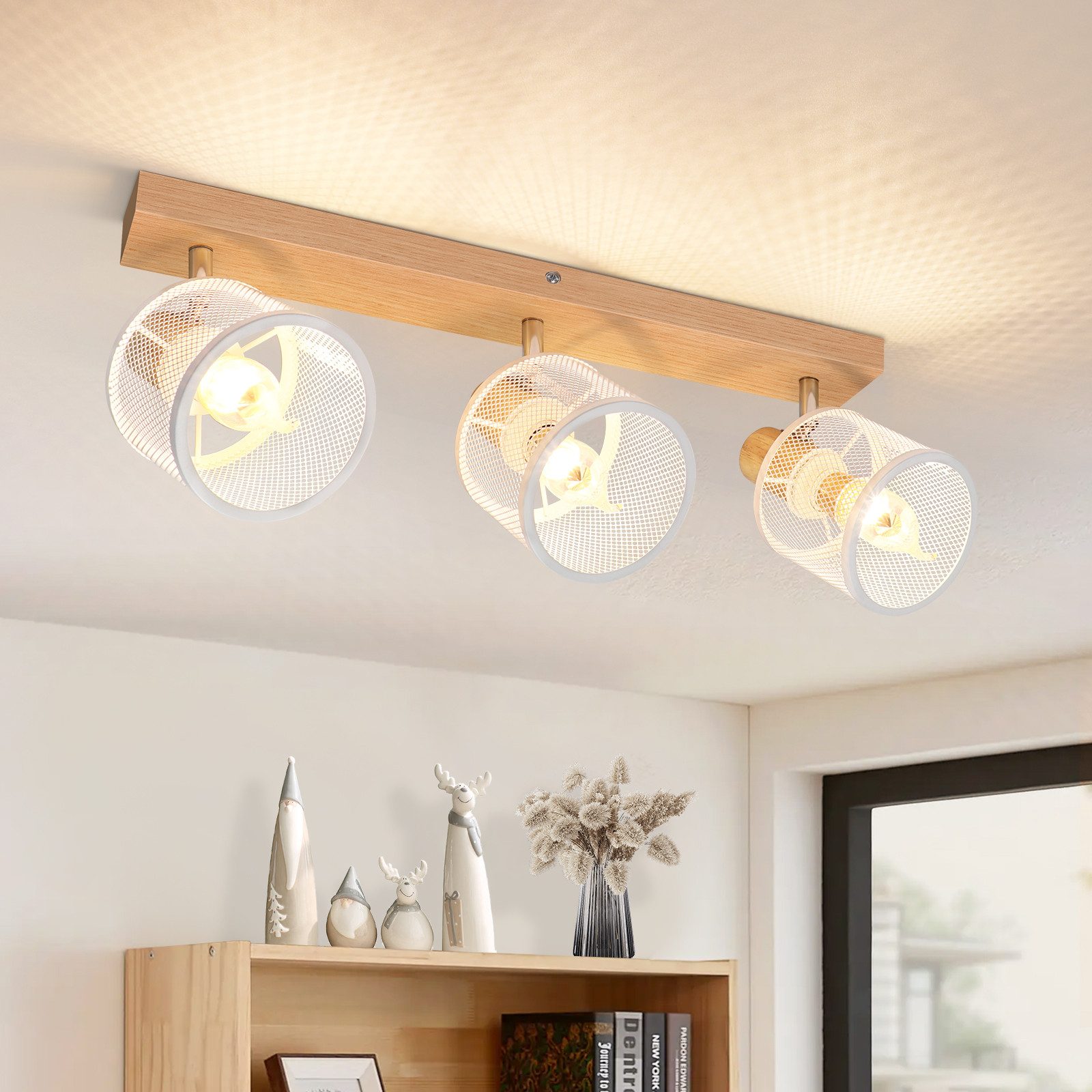 ZMH Deckenstrahler Wohnzimmer 3 Flammig Schwenkbar günstig online kaufen