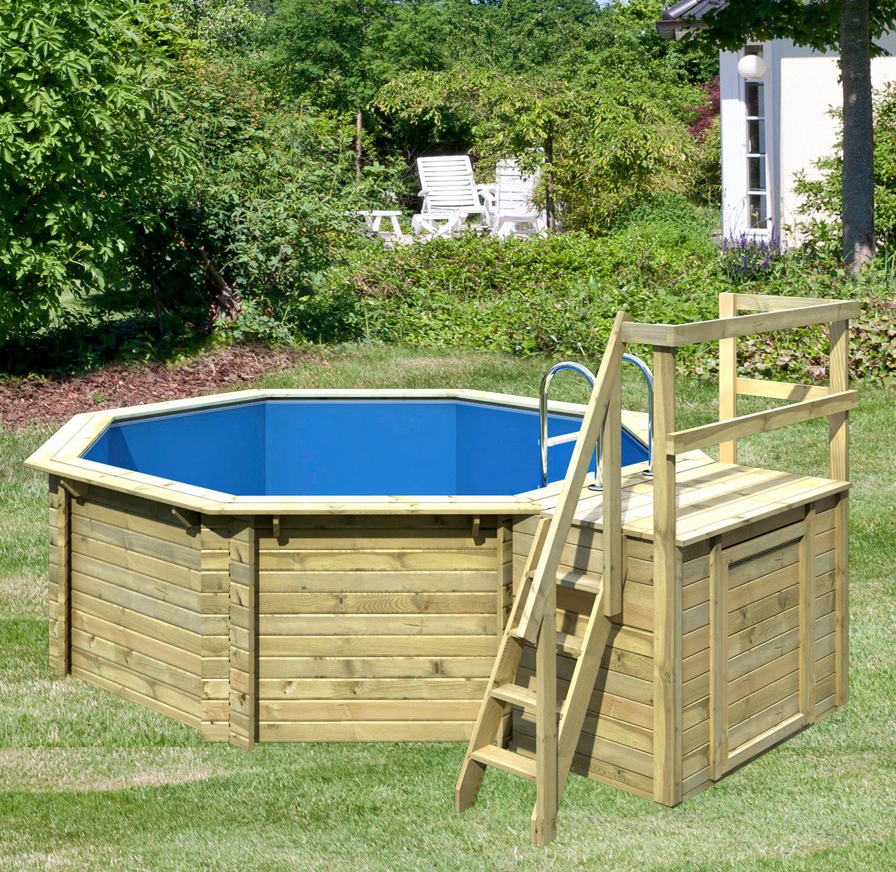 Karibu Achteckpool PORTO Set A ØxH: günstig online kaufen