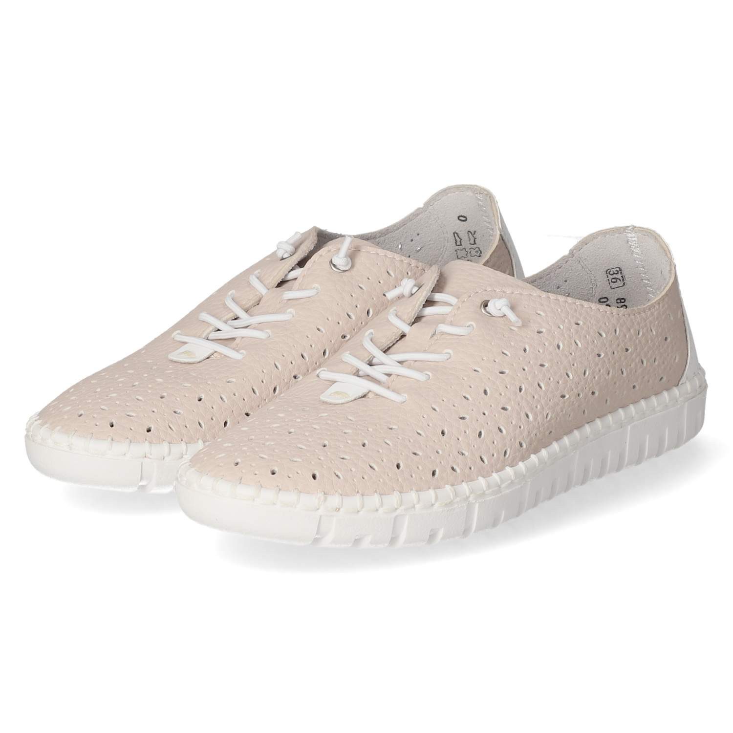 Rieker Rieker M2356-31 Damen Glattleder taupe Schnürschuh