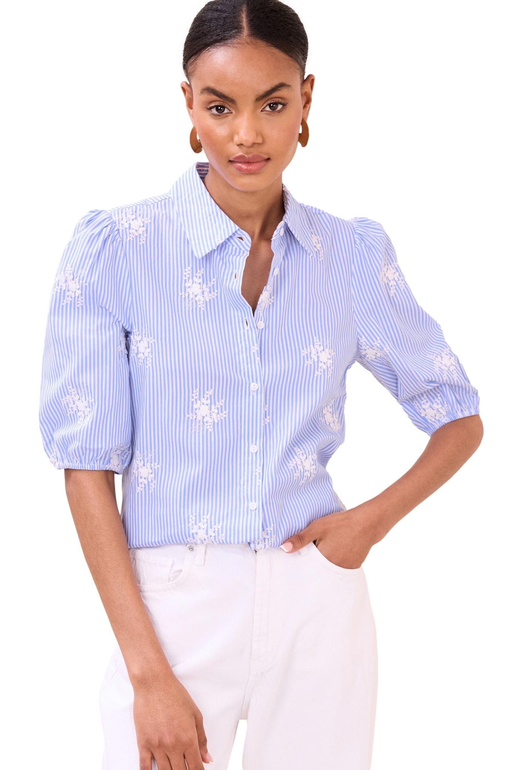 LIPSY Hemdbluse Lipsy Popelinehemd mit 3/4-Ärmeln, Regular (1-tlg) günstig online kaufen