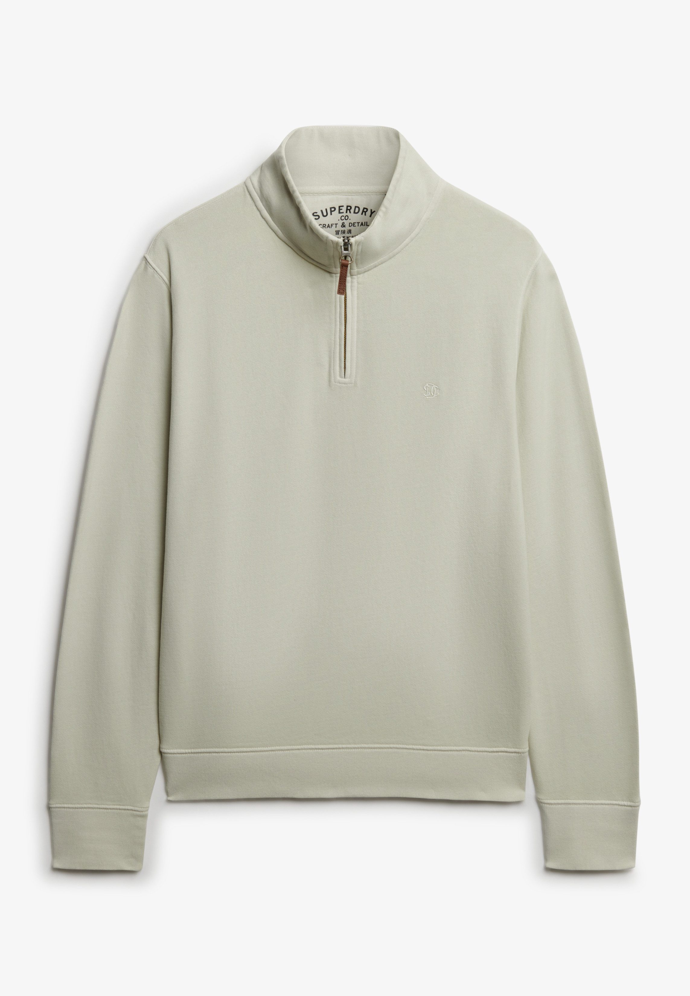 Superdry Sweatshirt CLASSIC ESSENTIAL HENLEY mit hoch geschlossenem Ausschnitt, aus Baumwolle, Regular Fit