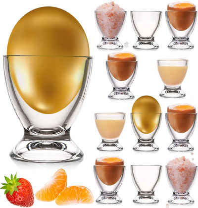 PLATINUX Eierbecher Eierbecher, (12 Stück), Set 12-Teilig Eierständer Eierhalter Frühstück Brunch Egg-Cup 35ml