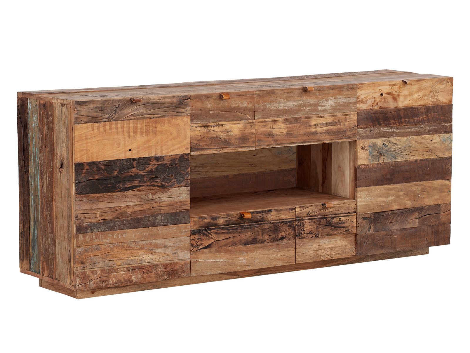 massivum Sideboard Oldwood Holzkommode rustikal Massivholz Landhaus (13 St)