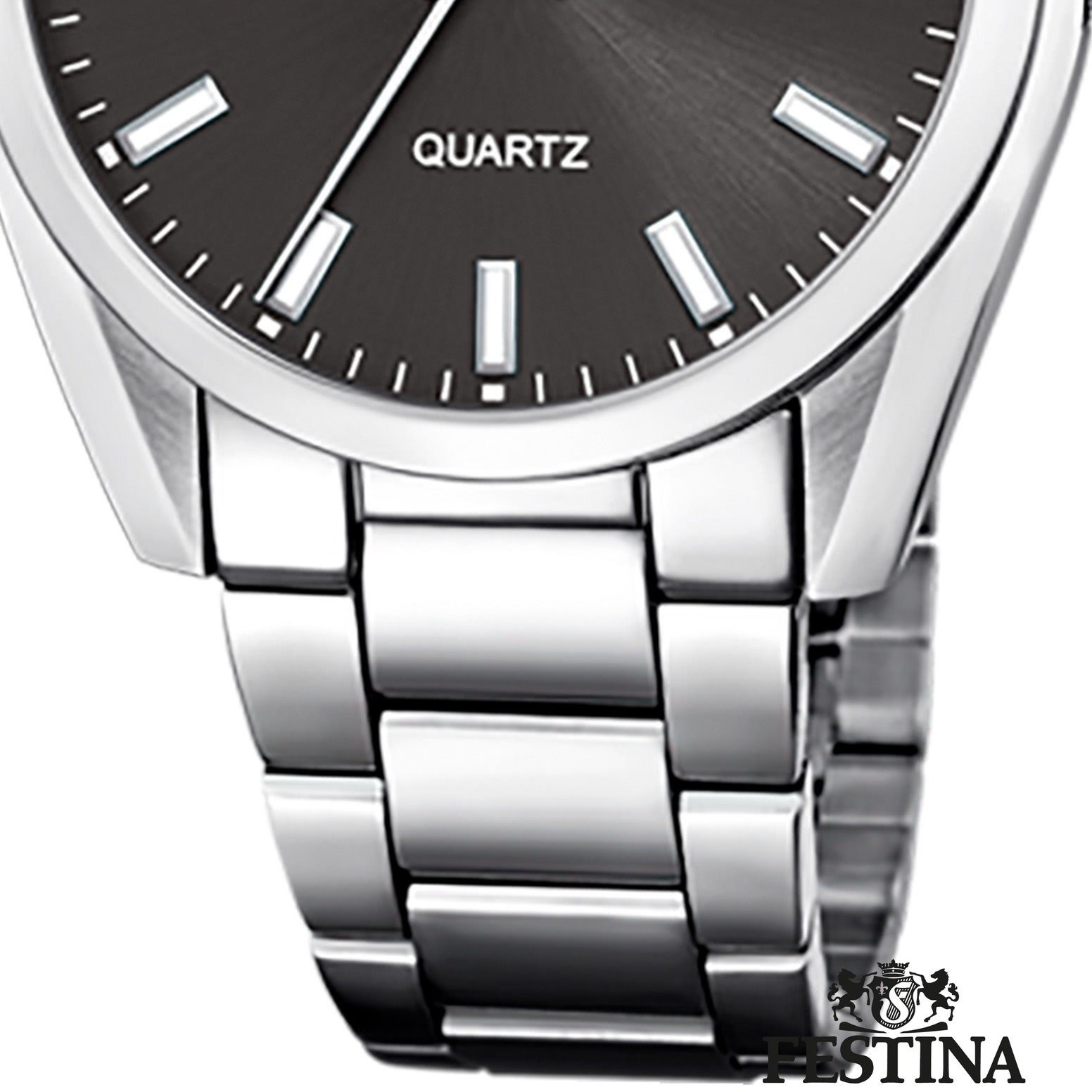 Festina Quarzuhr Festina Damenuhr Boyfriend, (Analoguhr), Damen Armbanduhr rund, Edelstahlarmband silber, Casual