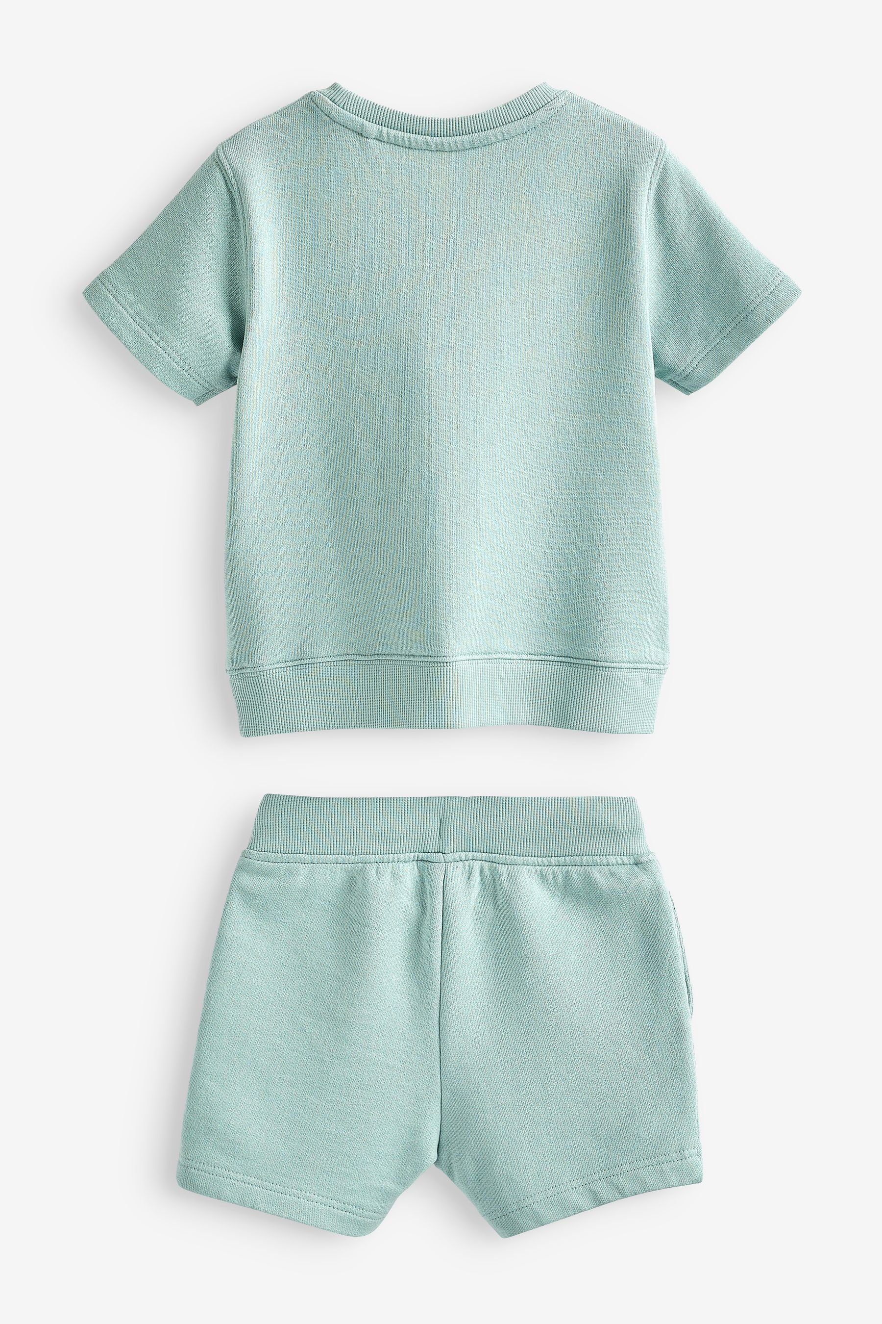 Next T-Shirt & Shorts Shorts Set T-Shirt und Green (2-tlg) Einfarbiges aus