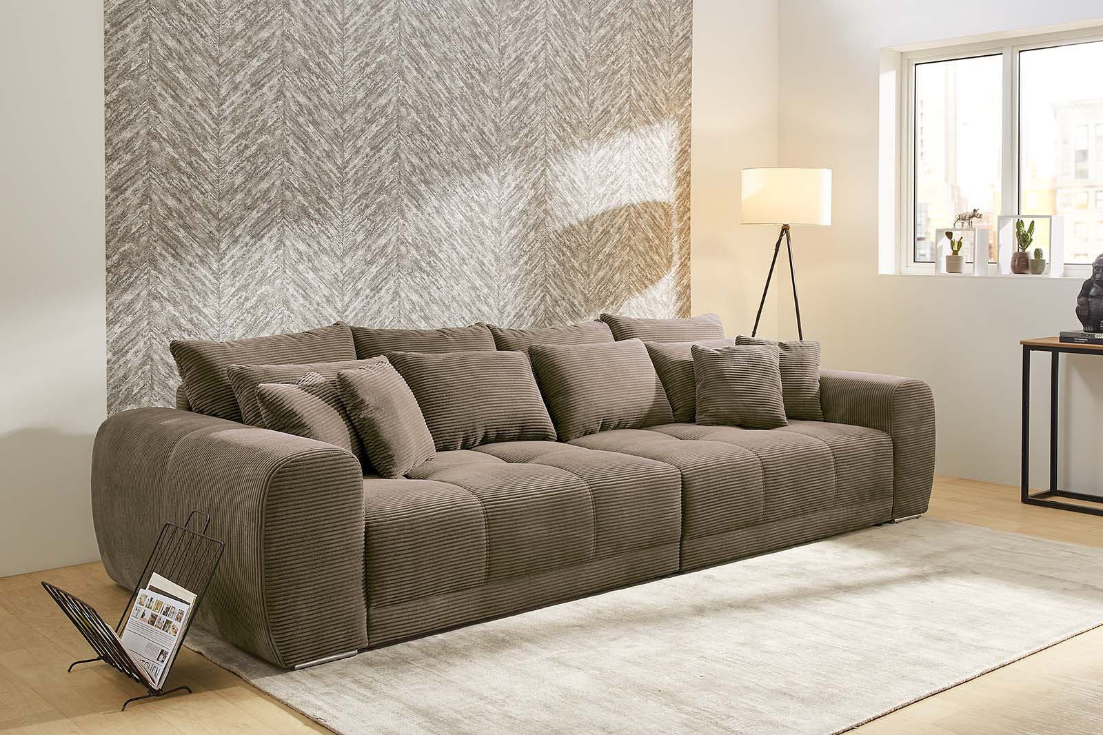 Jockenhöfer Gruppe Big-Sofa Moldau XXL, B: 306 cm, Mega-Sofa, mit 4 Zierkis günstig online kaufen