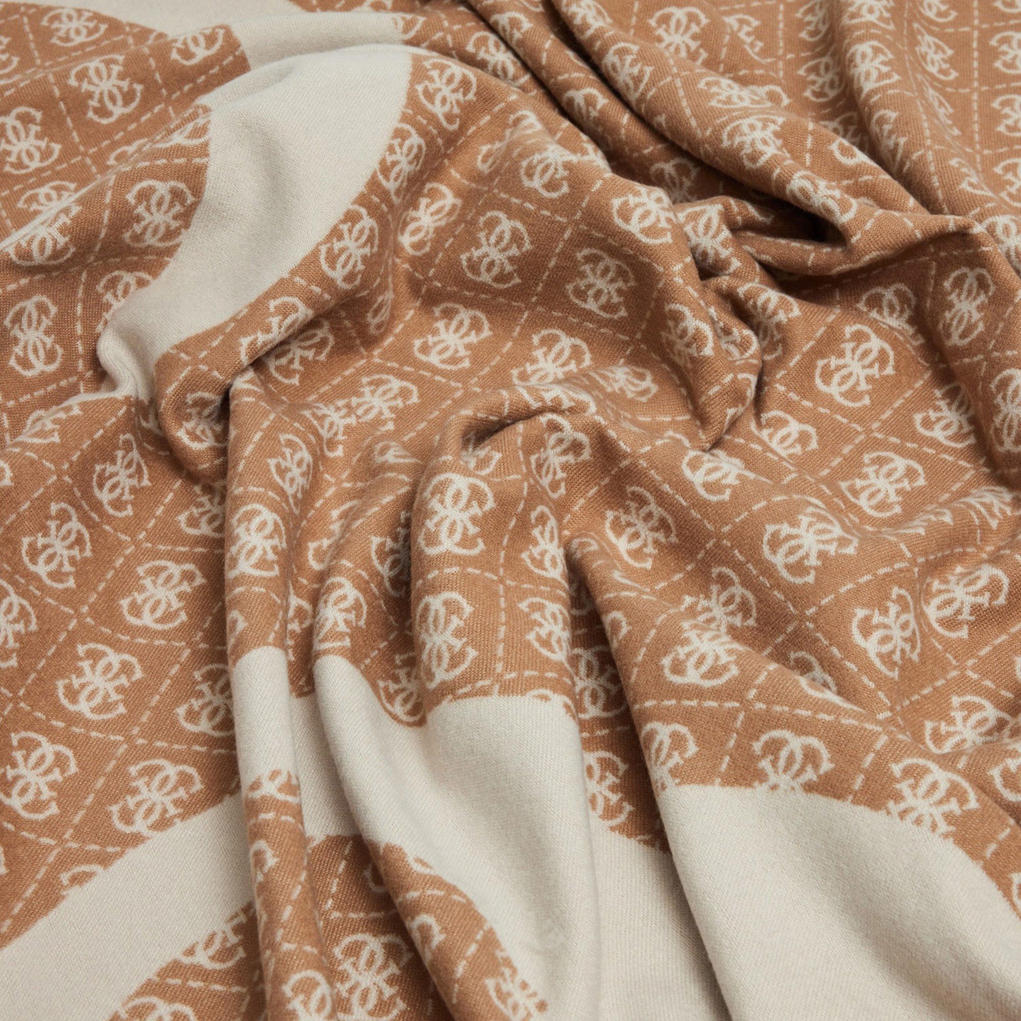 Guess Schal Jacquard Kefiah - Tuch 135x135 cm (beige) günstig online kaufen