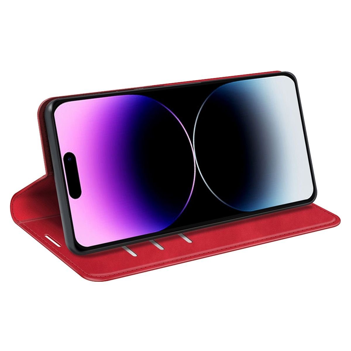 König Design Handyhülle Apple iPhone 15 Pro, Schutzhülle Schutztasche Case Cover Etuis Wallet Klapptasche Bookstyle