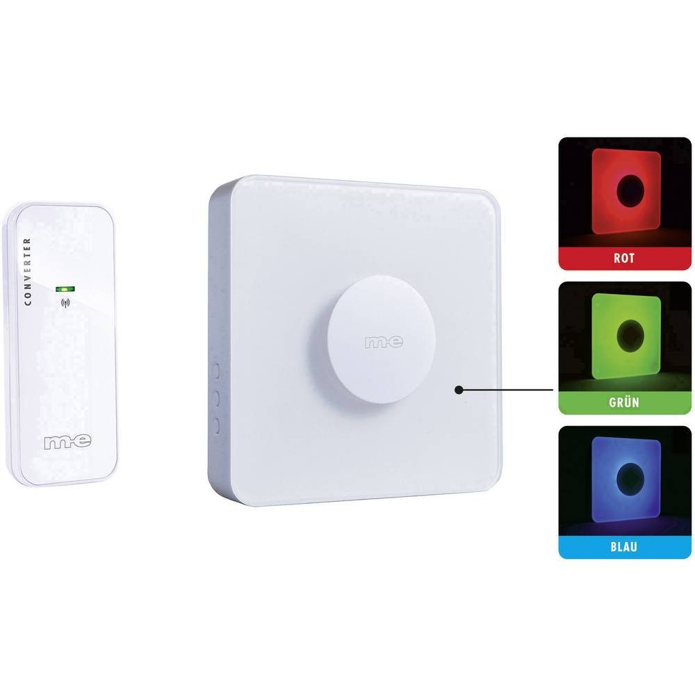 m-e Smart Home Türklingel Funk- -Türglocken-Set 41162 (beleuchtet)