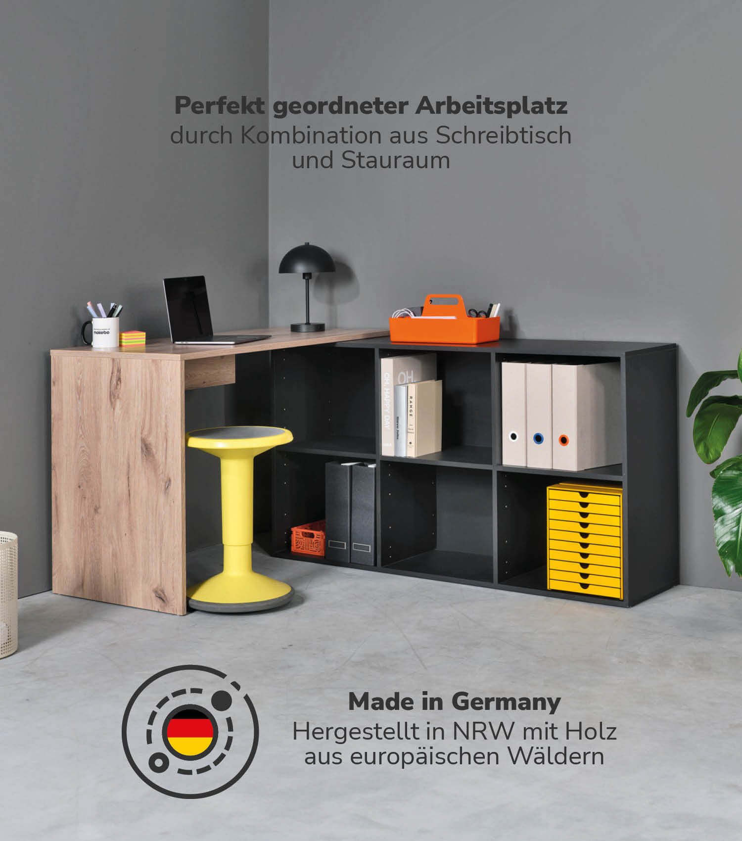 mokebo Eckschreibtisch Der Produktive (mit 6 günstig online kaufen