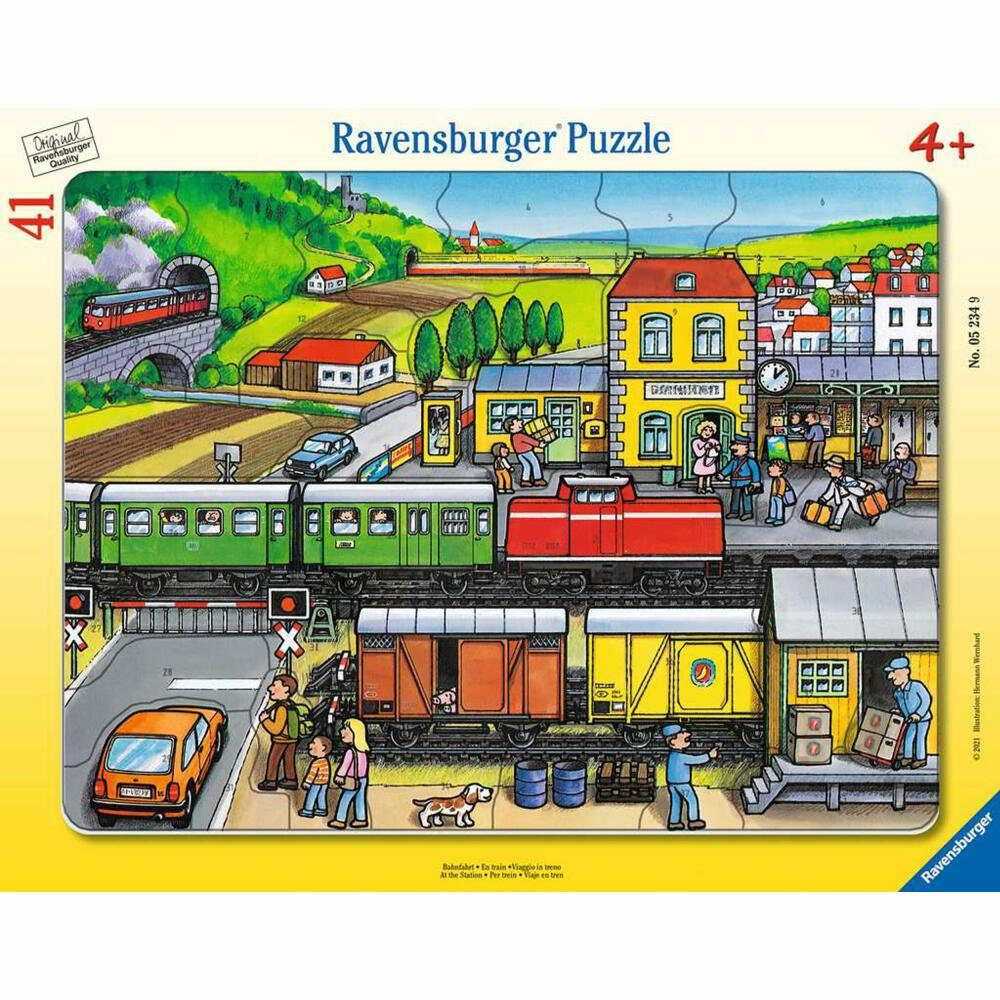 Ravensburger Rahmenpuzzle Bahnfahrt 41 41 Teile, Puzzleteile