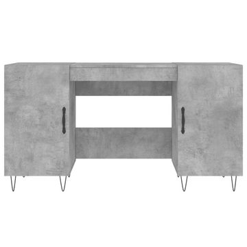 furnicato Schreibtisch Betongrau 140x50x75 cm Holzwerkstoff
