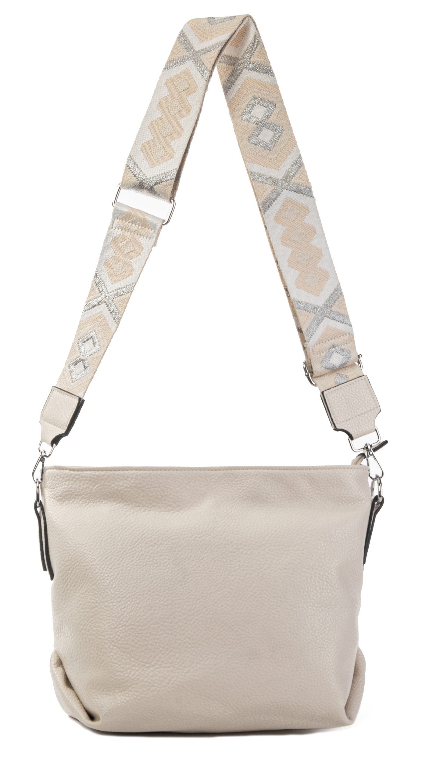 ITALYSHOP24 Schultertasche Damen Tasche Shopper Crossbody Gürteltasche, Handtasche, Umhängetasche, Hobo Bag