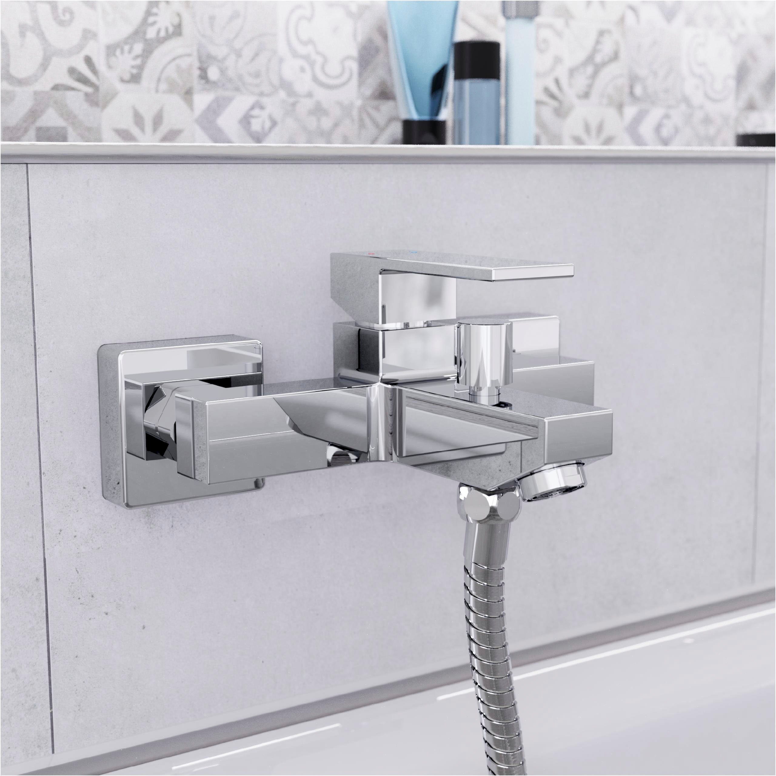 Schütte Wannenarmatur Tokyo Mischbatterie Badewanne, Wasserhahn Bad, Wannenarmatur in Chrom
