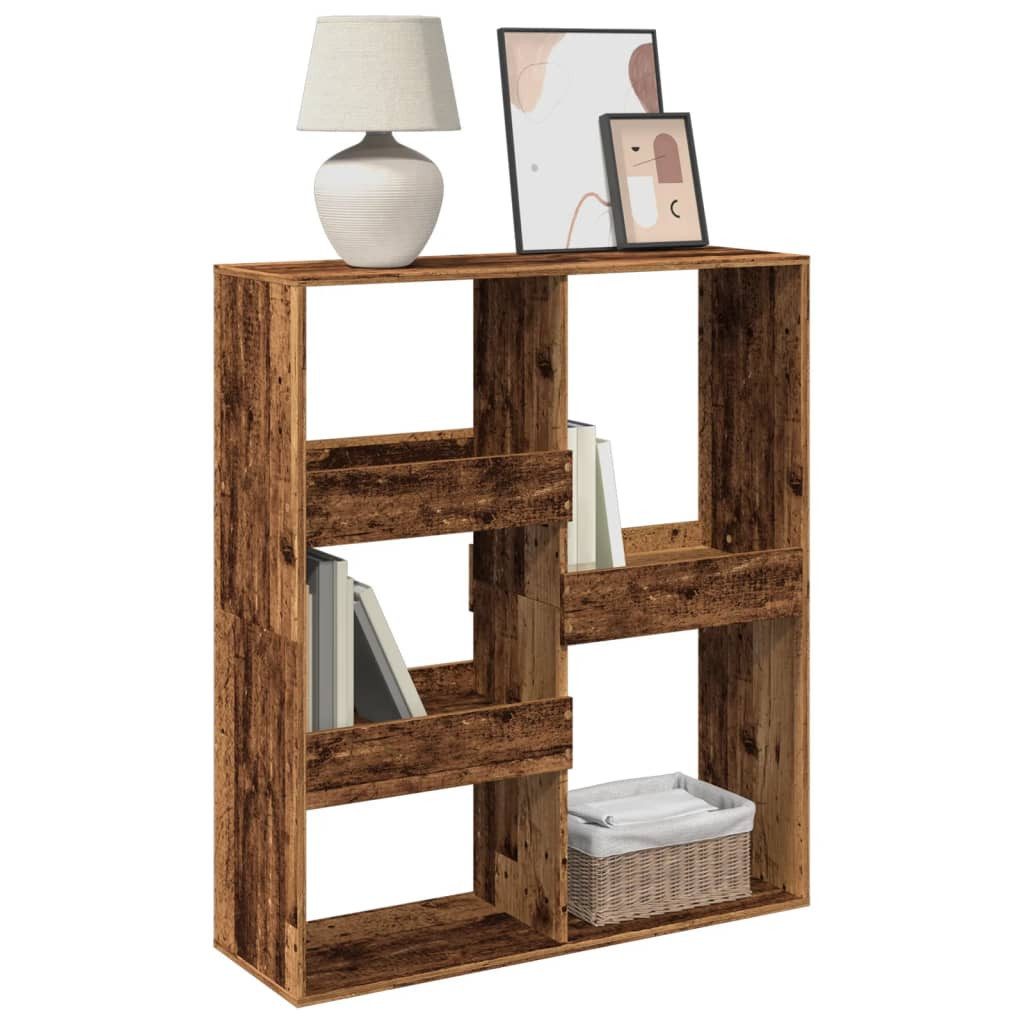 vidaXL Bücherregal Bücherregal/Raumteiler Altholz-Optik 100x33x115 cm, günstig online kaufen