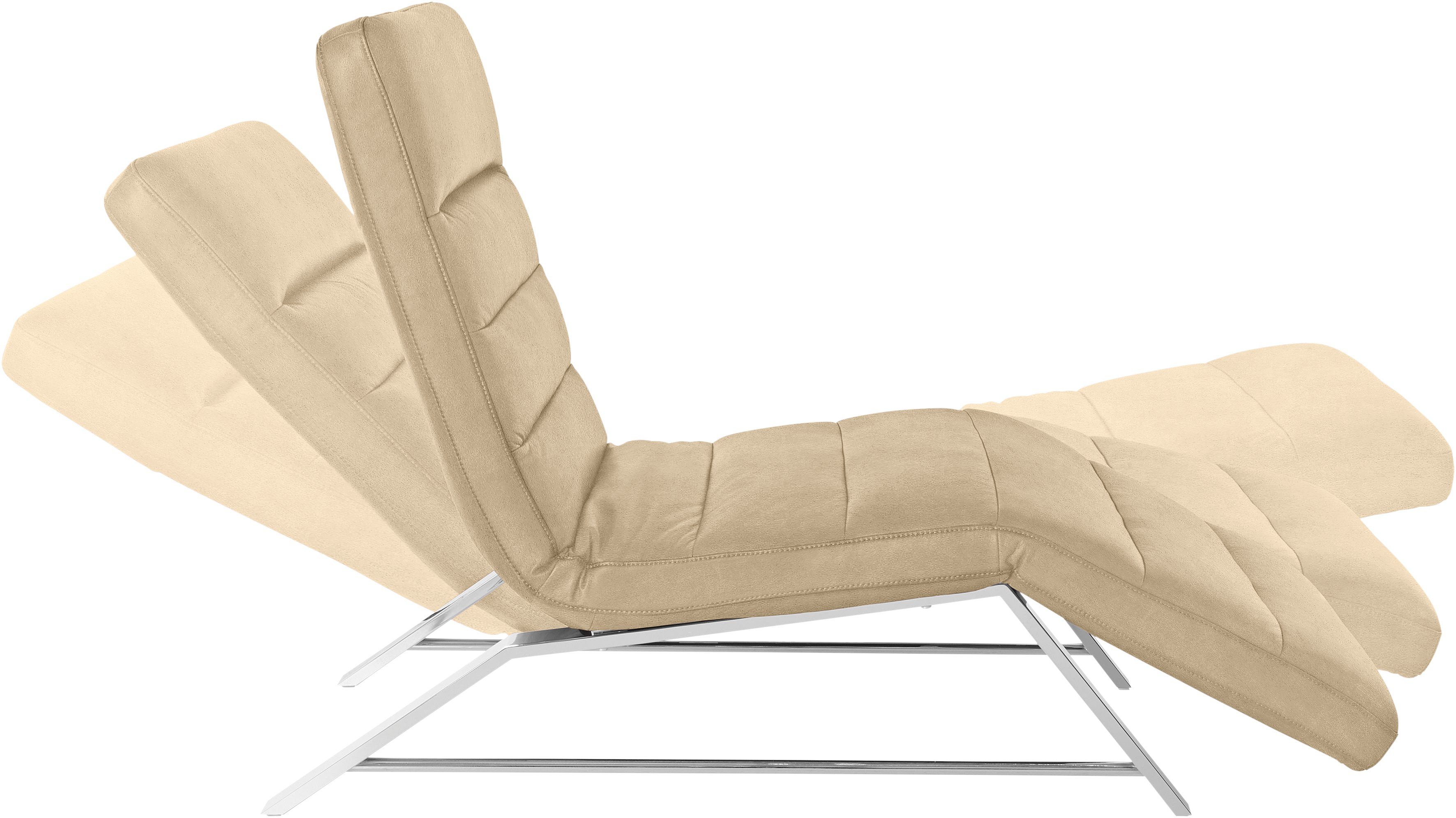 W.SCHILLIG Relaxliege daily dreams, Funktionsliege wahlweise mit Motor, Gestell Chrom, Breite 75 cm