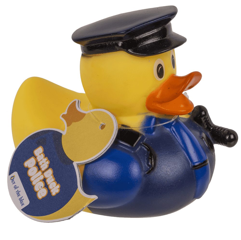Out of the Blue Hängedekoration Quietsche-Ente 'Polizei', 9 cm