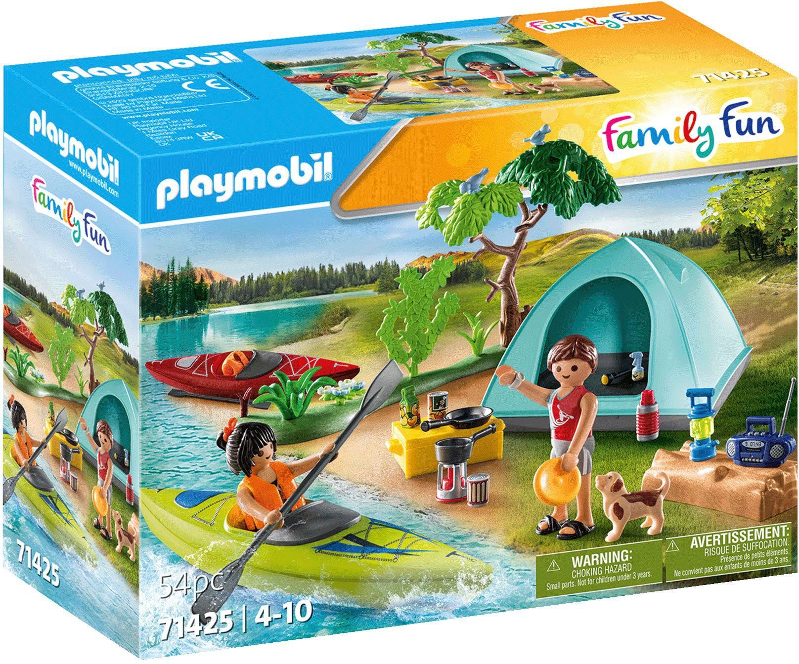 Zelten Playmobil® Fun, (54 St) (71425), & Konstruktions-Spielset Family