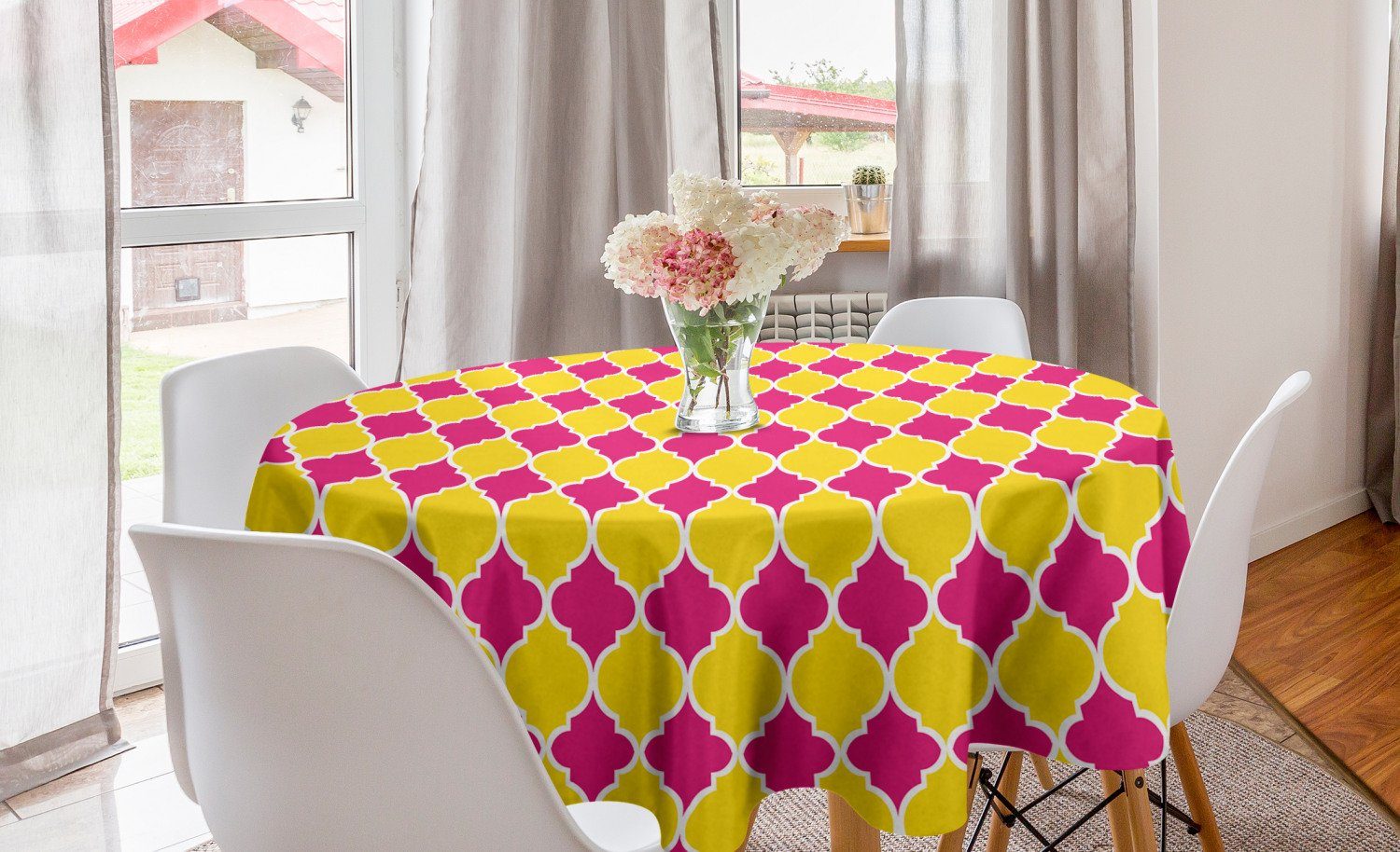 Tischdecke Esszimmer Dekoration, Tischdecke Abstrakt Abakuhaus Bunte für Abdeckung Kreis Muster Küche moderne