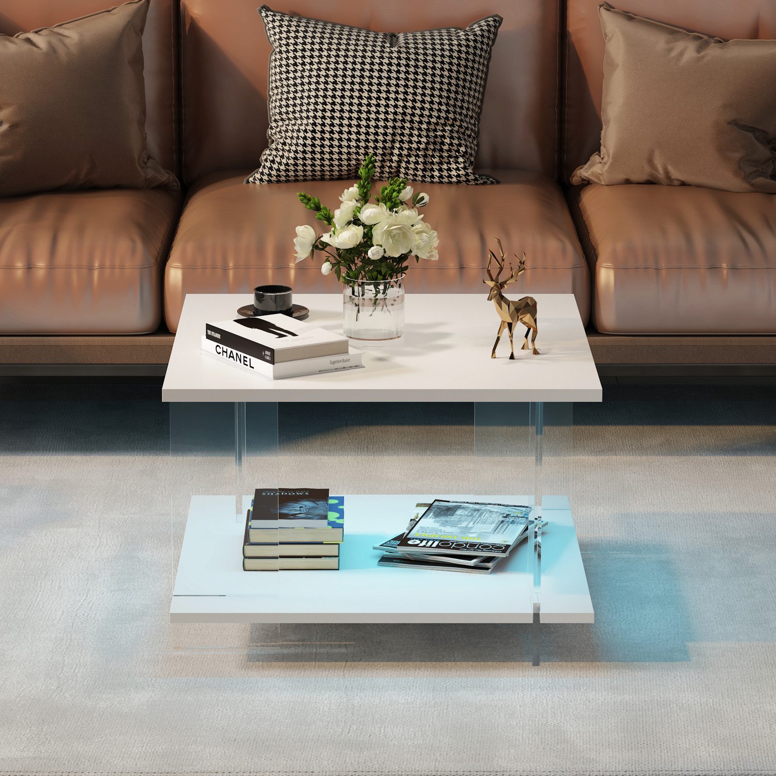 radelldar Couchtisch acrylglas Beistelltisch acryl Wohnzimmertisch günstig online kaufen