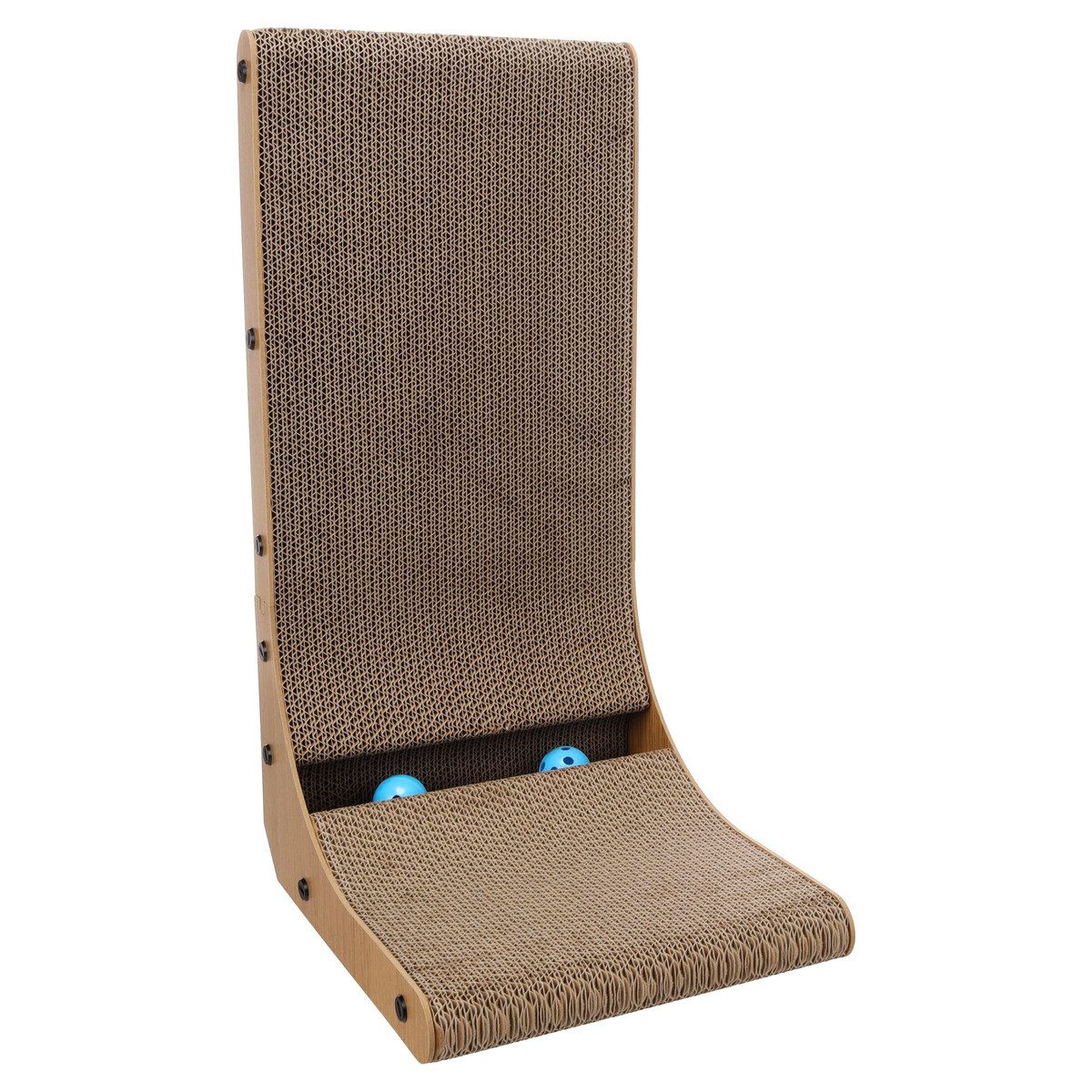 Kratzbrett Kratzspielzeug Hugo L-Form beige